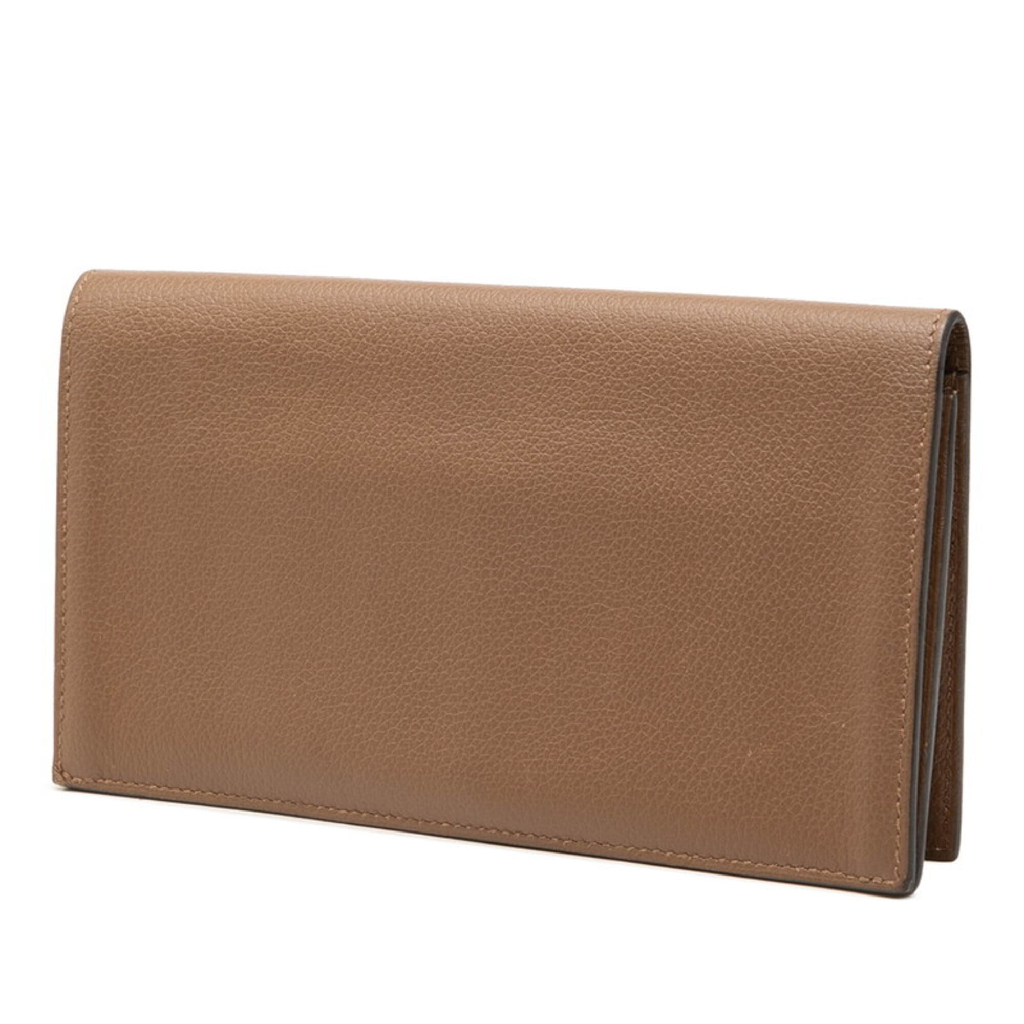 Hermes Brown Swift Leather Coin Purse/Coin Case (Pre-Owned)