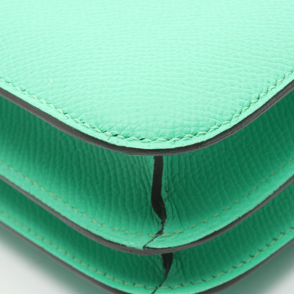 Hermes Green Epsom Leather Handbag Shoulder Bag (Pre-Owned)