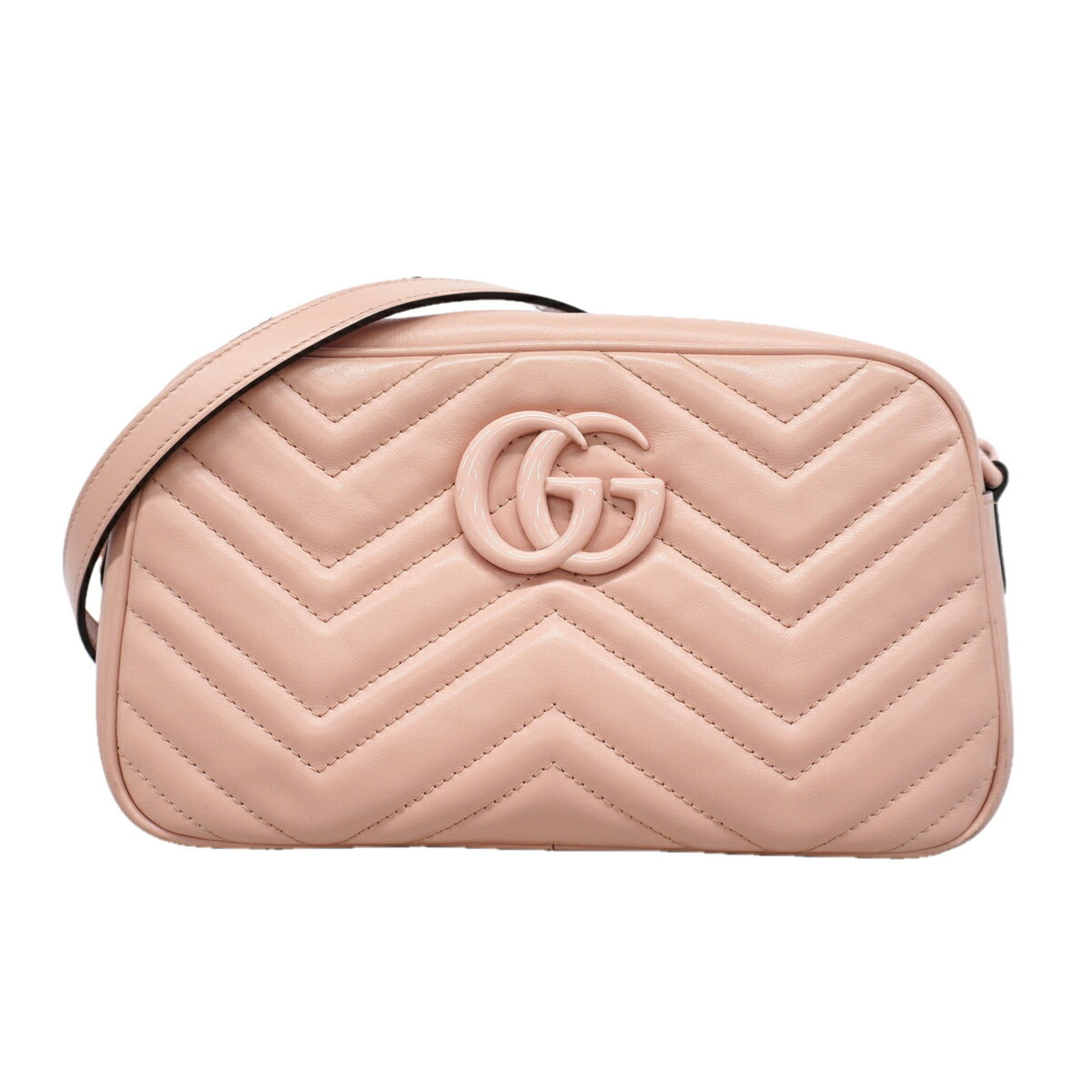 Gucci Pink Leather Shoulder Bag (Pre-Owned)