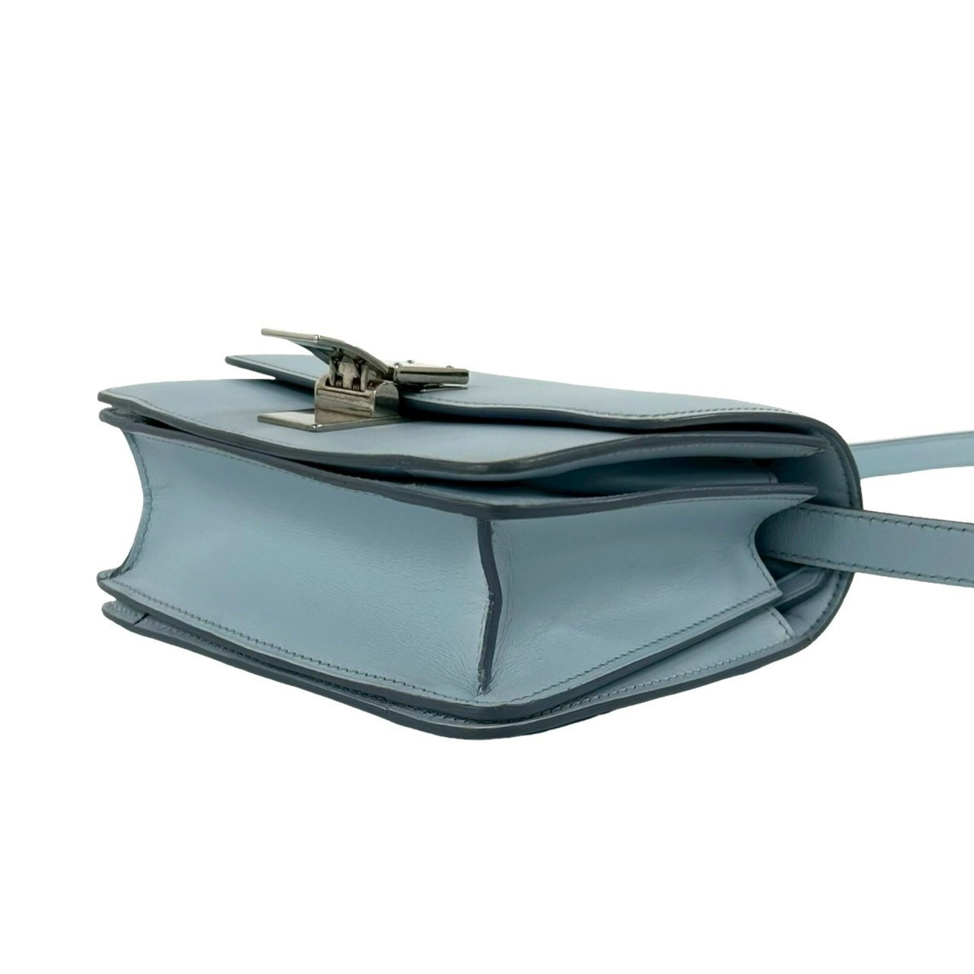 Celine Blue Leather Pochette Shoulder Bag (Pre-Owned)