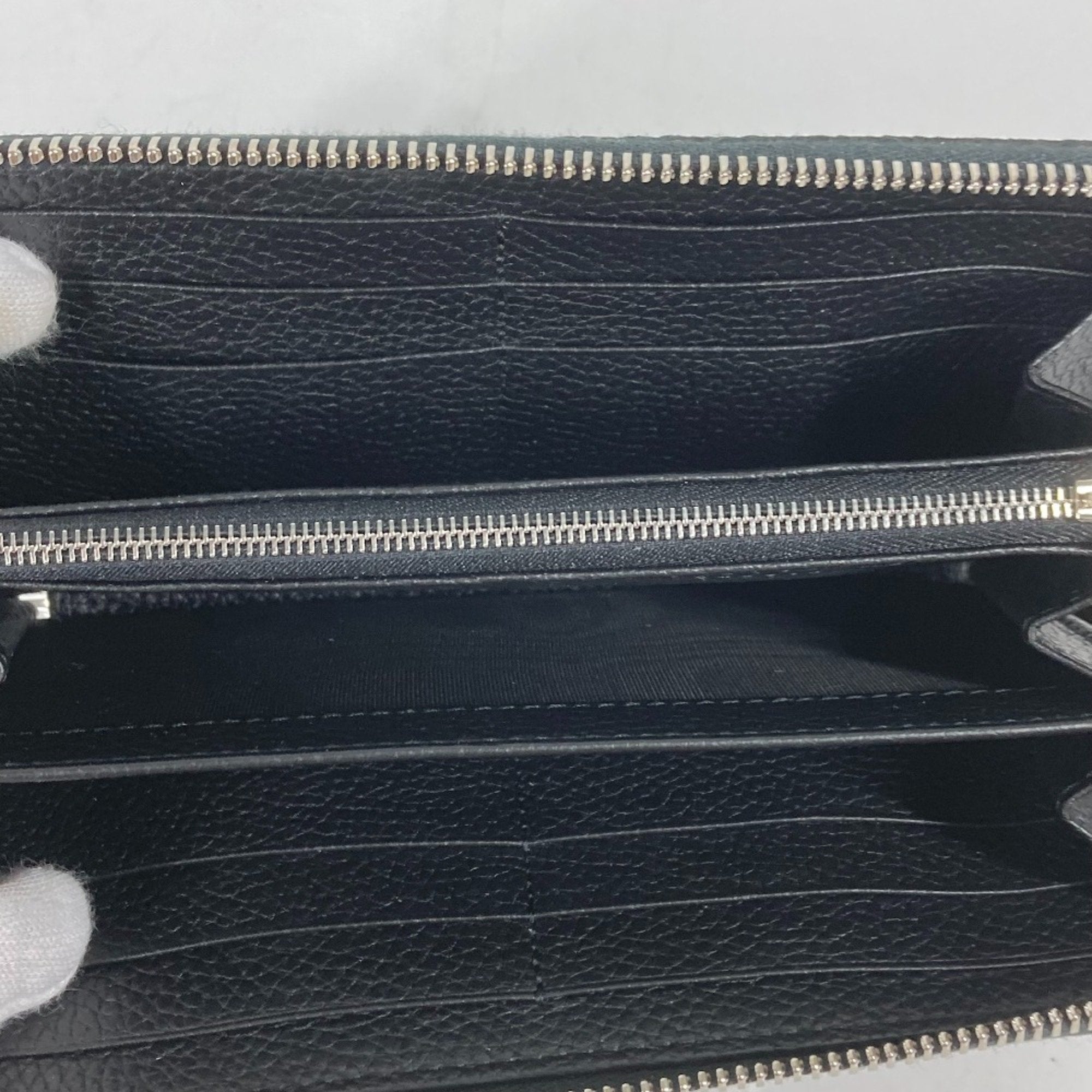 Gucci Black Leather Long Wallet (Bi-Fold) (Pre-Owned)