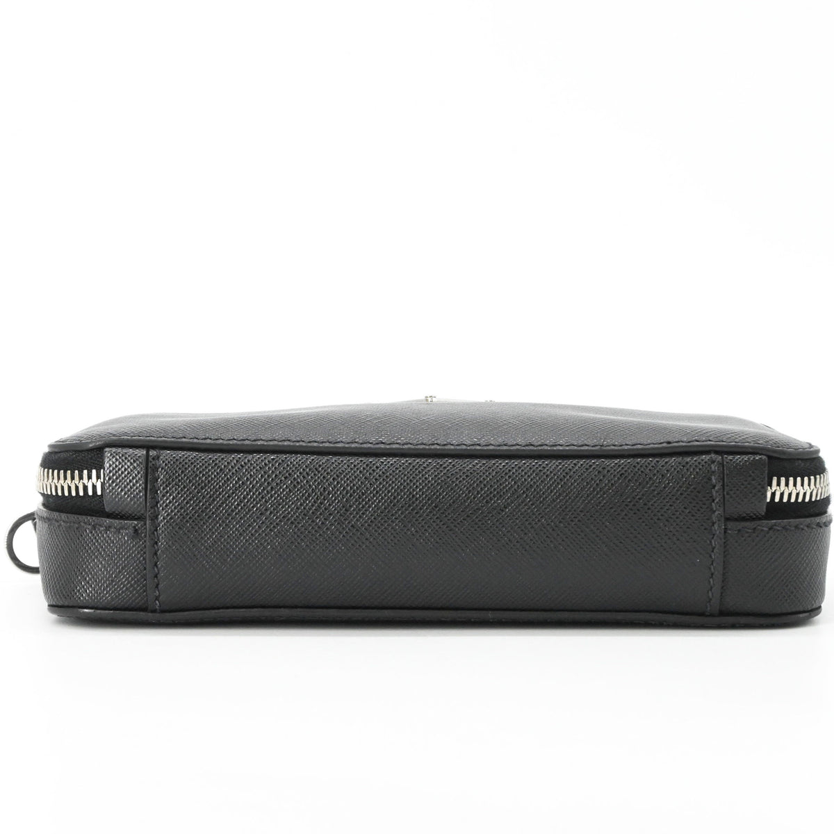 Prada Saffiano Black Leather Shoulder Bag (Pre-Owned)
