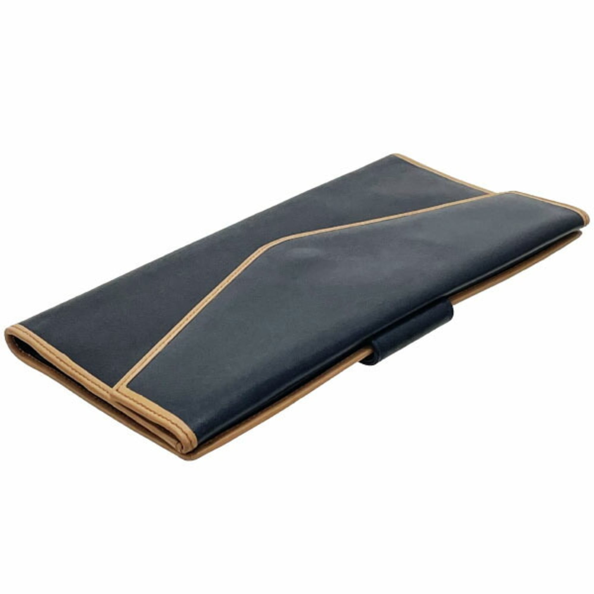 Celine Brown Navy Leather Long Wallet (Bi-Fold) (Pre-Owned)