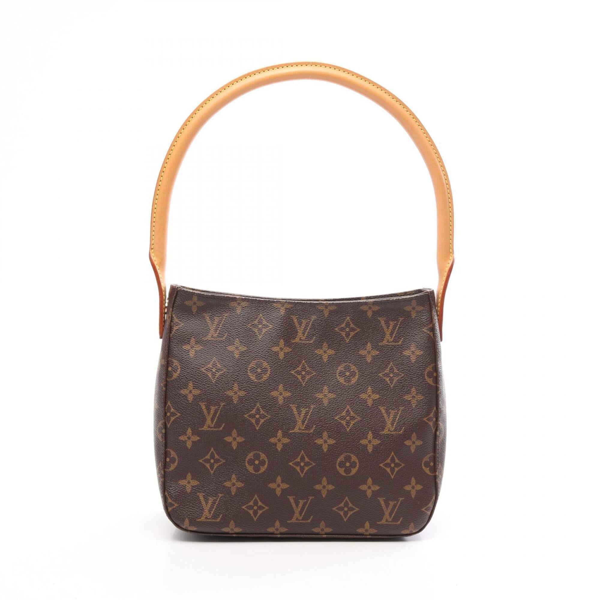 Louis Vuitton Brown Monogram Coated Canvas Leather Handbag Shoulder Bag (Pre-Owned)