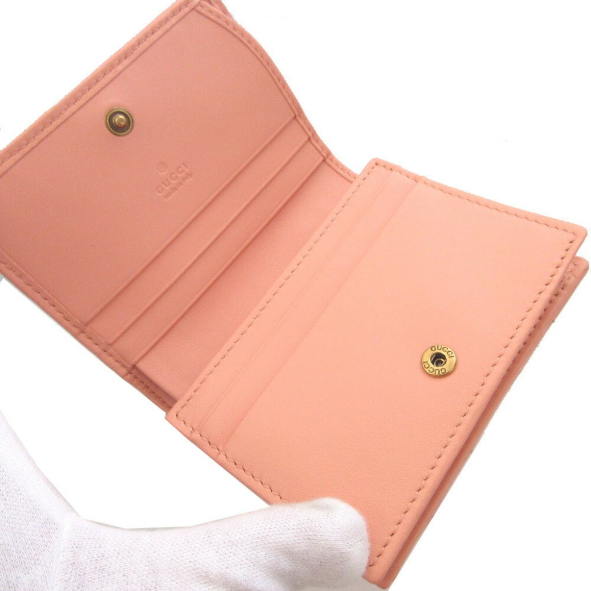 Gucci Pink Leather Wallet (Bi-Fold) (Pre-Owned)