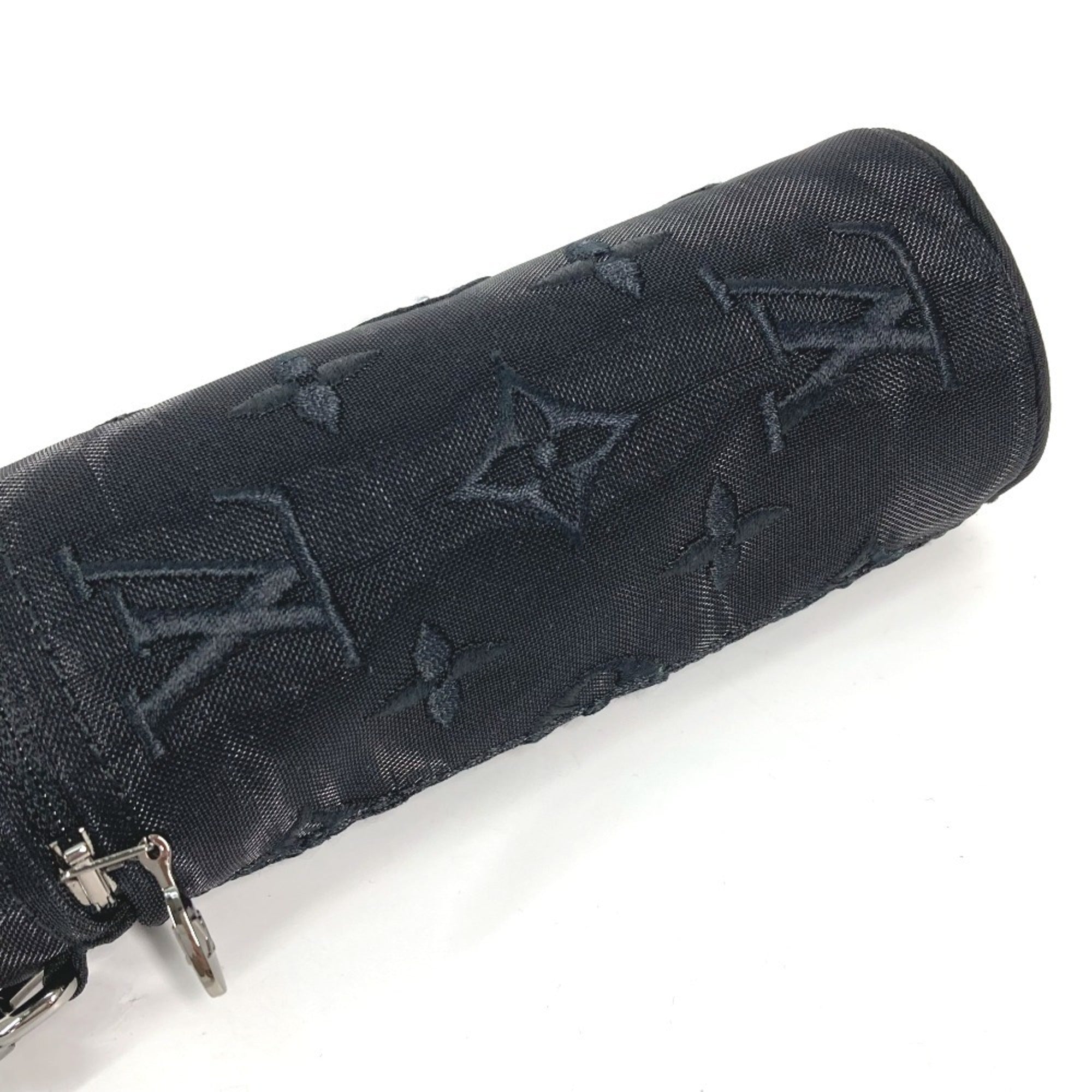 Louis Vuitton Black Monogram Cotton Polyester Pouch (Pre-Owned)