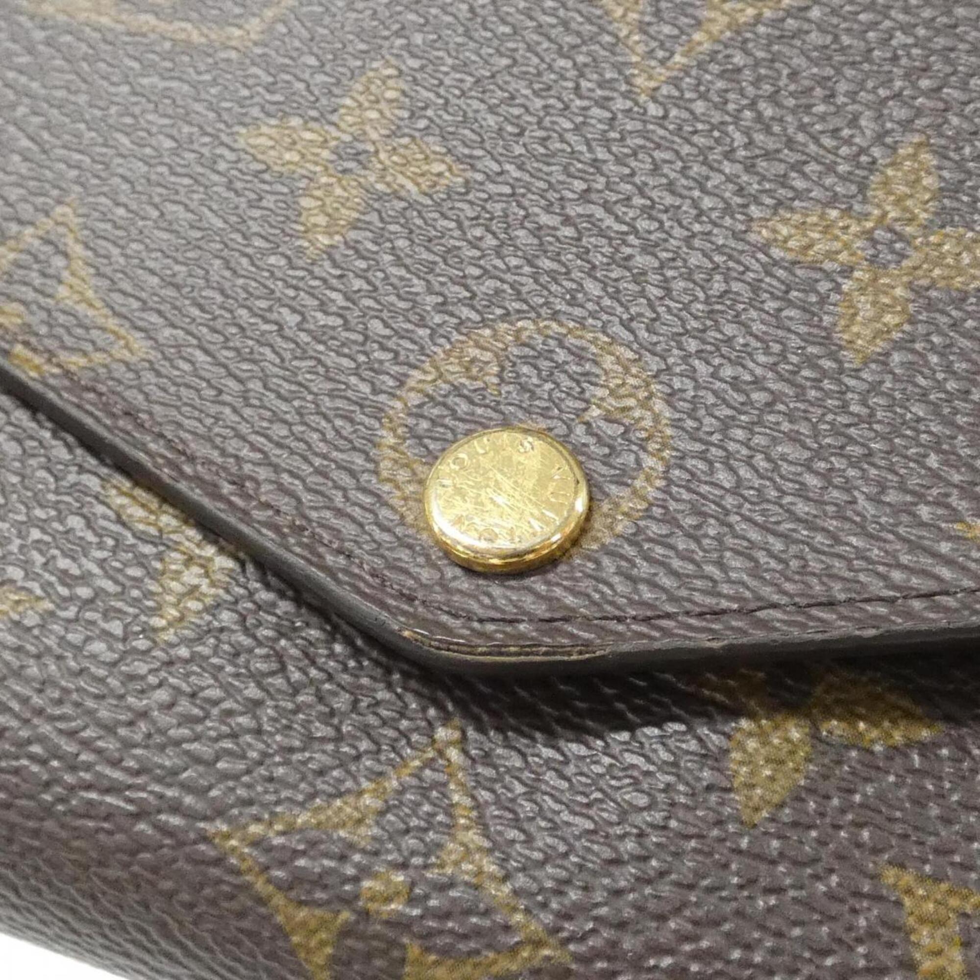 Louis Vuitton Brown Coated Canvas Long Wallet (Bi-Fold) (Pre-Owned)