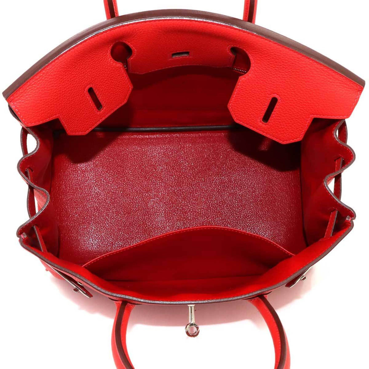 Hermes Red Color Togo Leather Handbag (Pre-Owned)