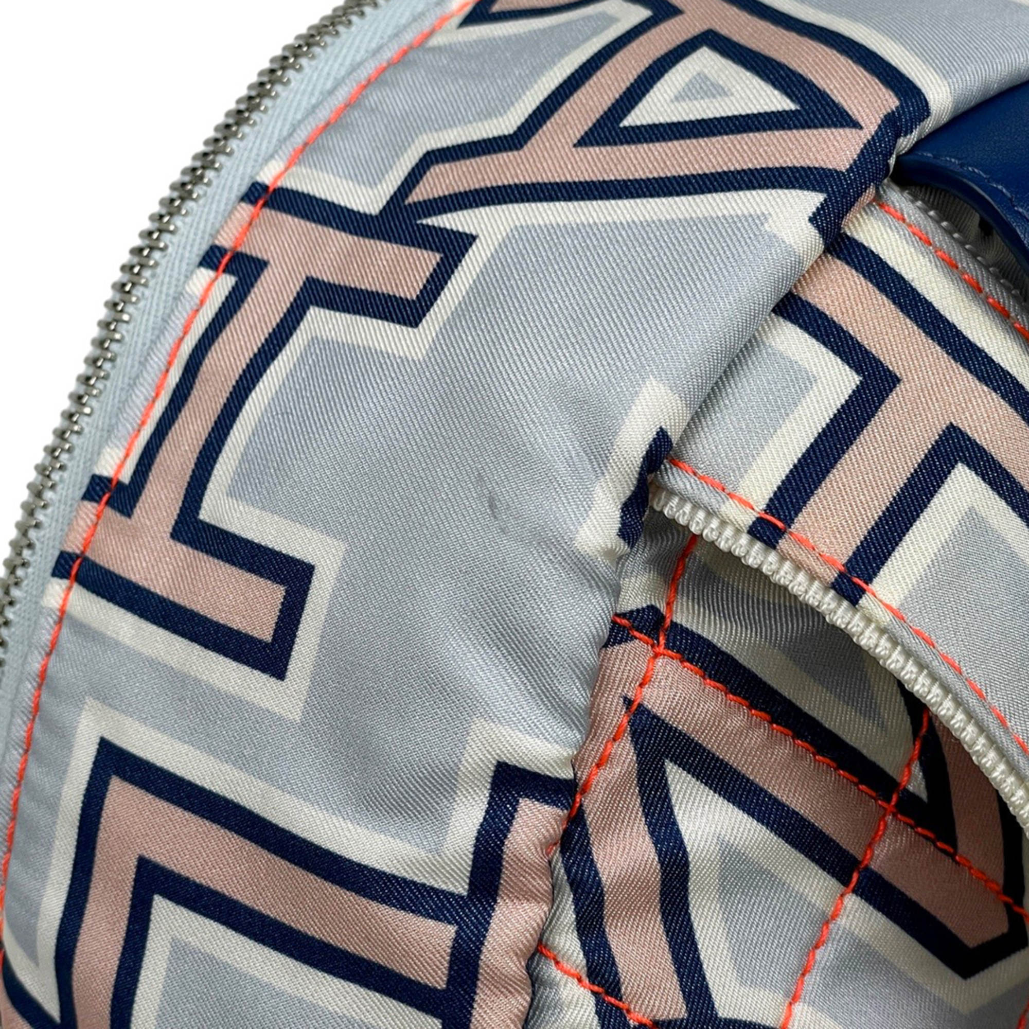 Chanel Matelasse Blue Nylon Leather Backpack (Pre-Owned)