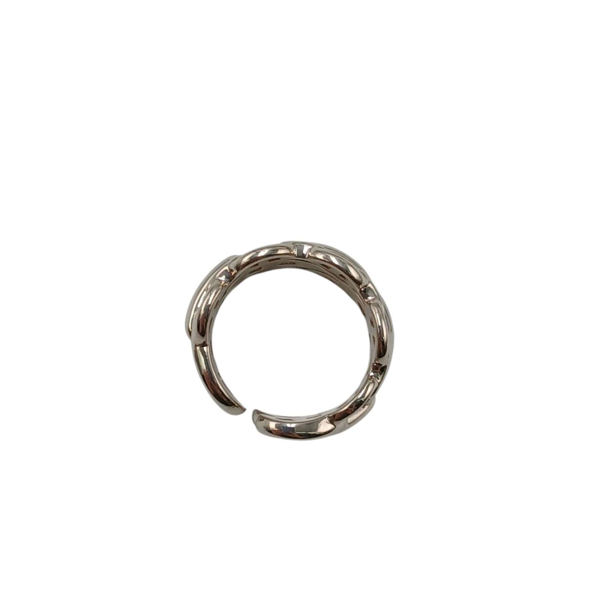 Hermes Silver Silver 925 Band Ring (Pre-Owned)