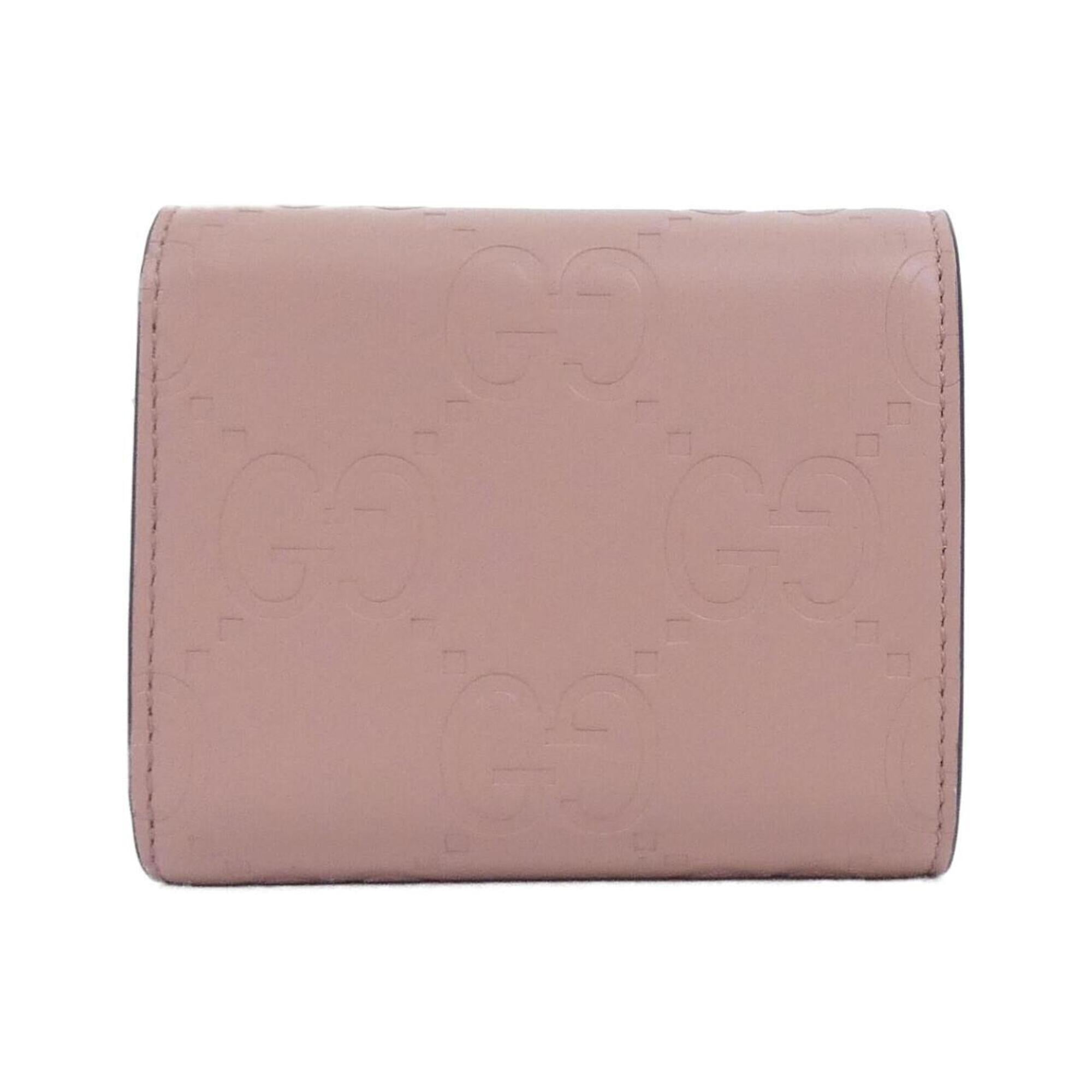 Gucci Rose Pink Gg Leather Wallet (Tri-Fold) (Pre-Owned)