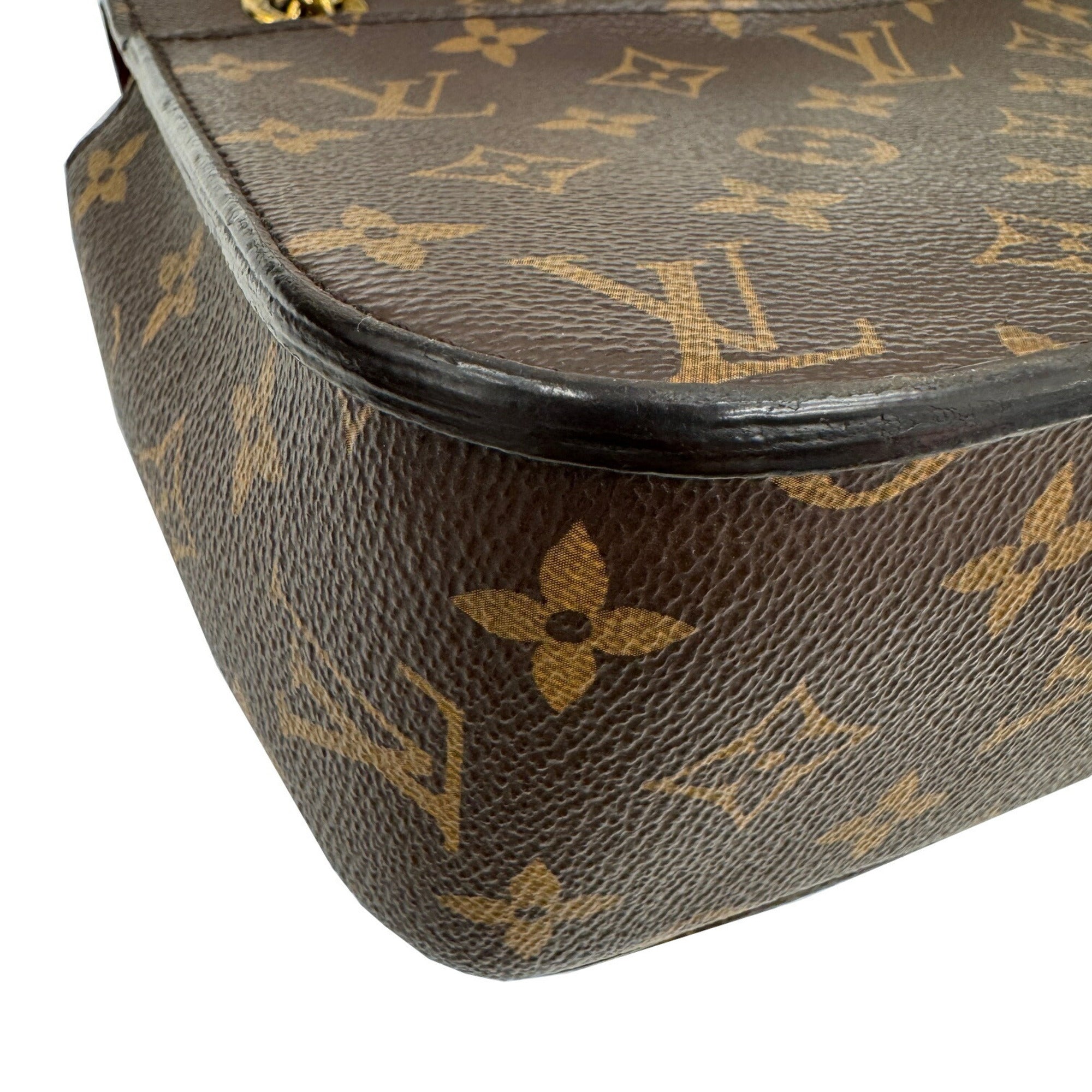 Louis Vuitton Monogram Black Brown Monogram Leather Shoulder Bag (Pre-Owned)