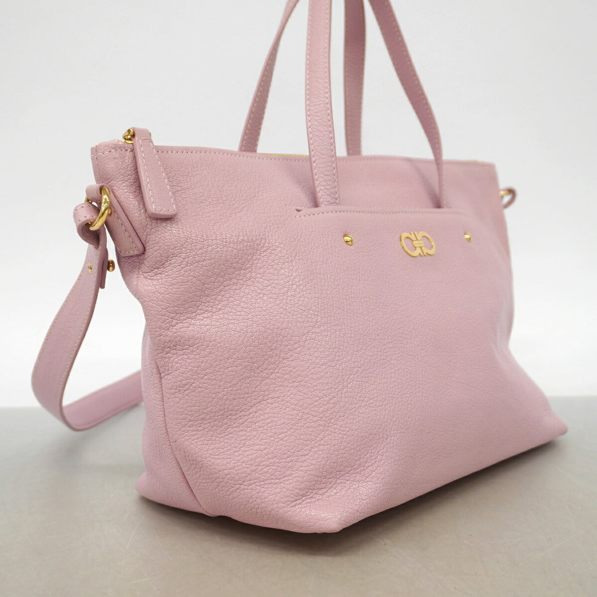 Salvatore Ferragamo Pink Leather Handbag (Pre-Owned)