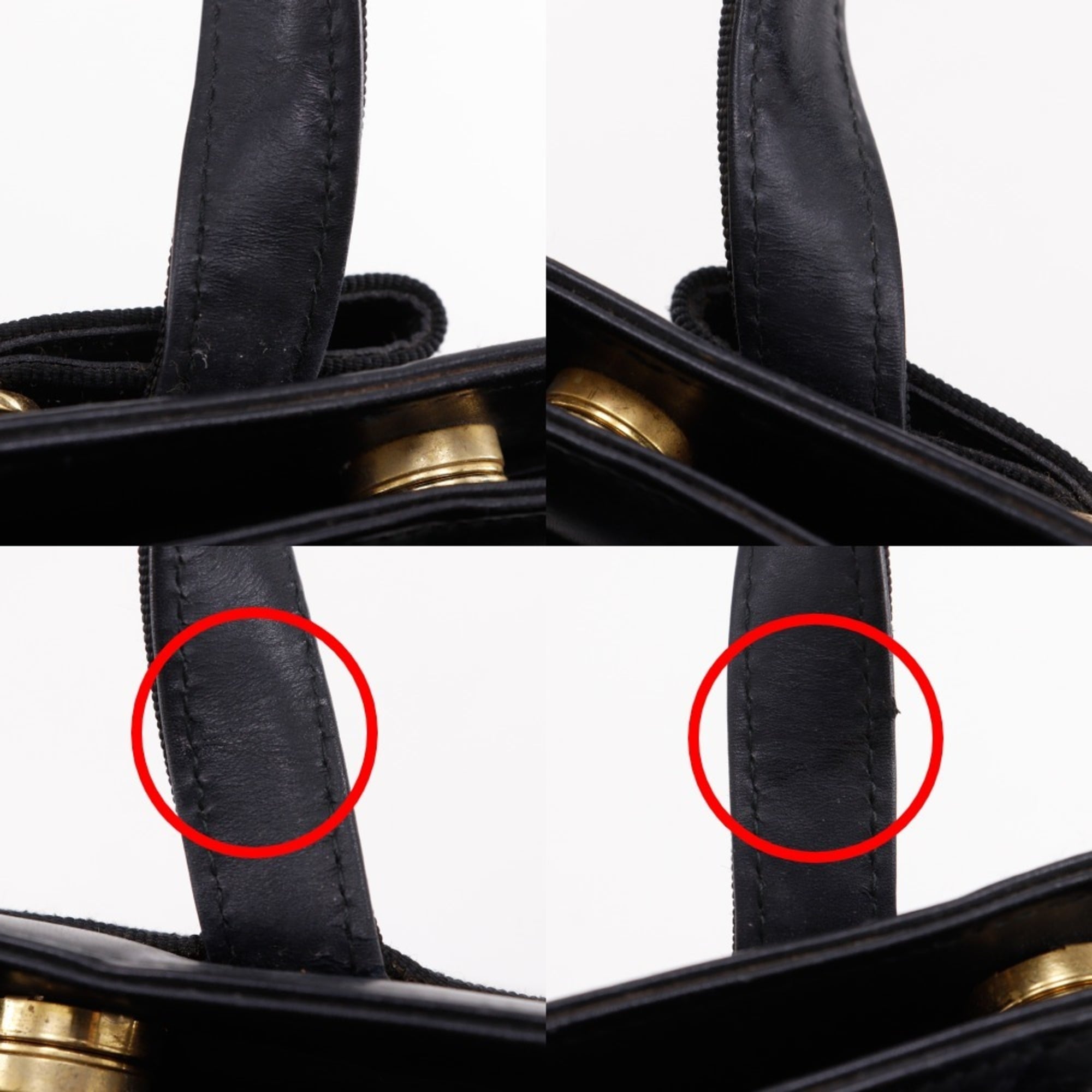 Salvatore Ferragamo Black Leather Handbag (Pre-Owned)