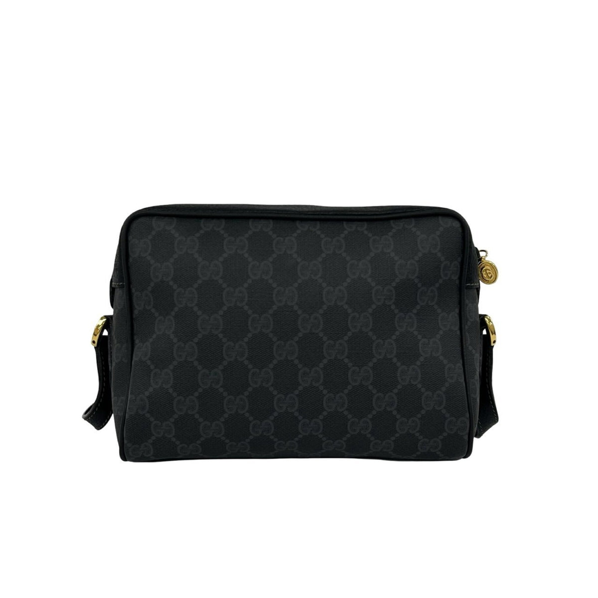 Gucci Black Green Red Color Leather Pvc Shoulder Bag (Pre-Owned)