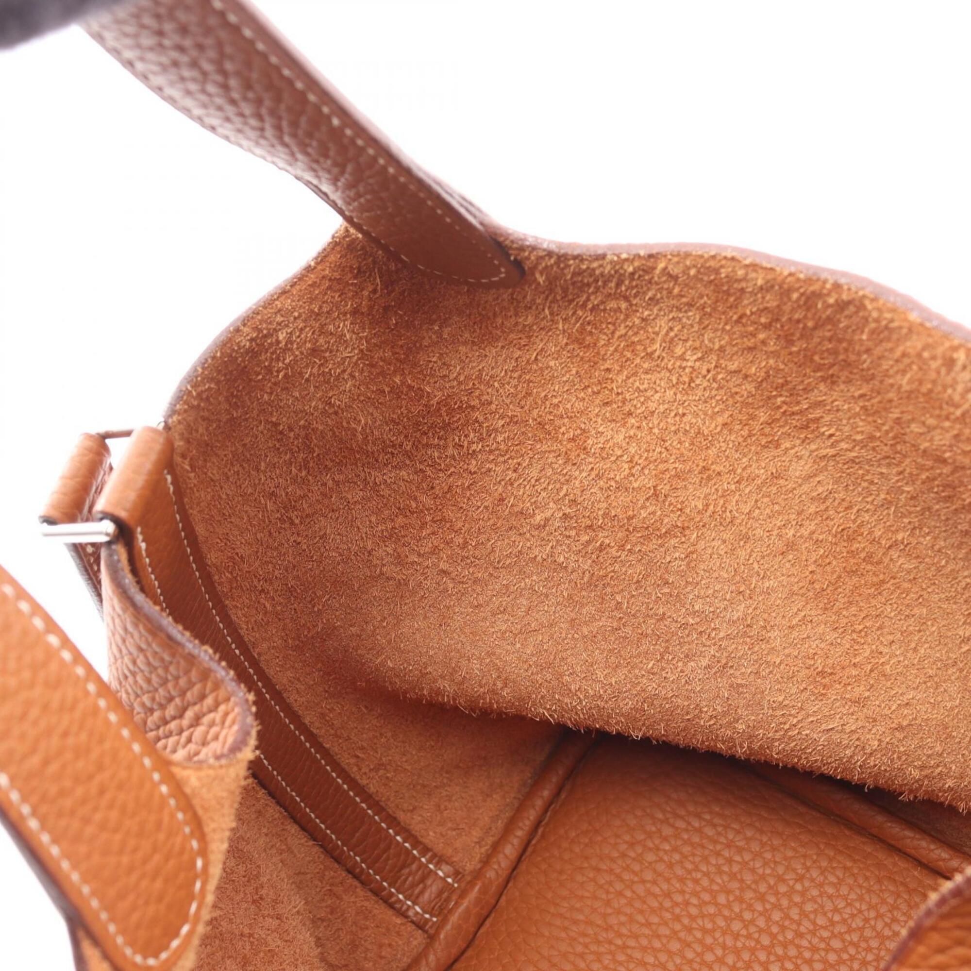 Hermes Brown Taurillon Clemence Leather Handbag (Pre-Owned)