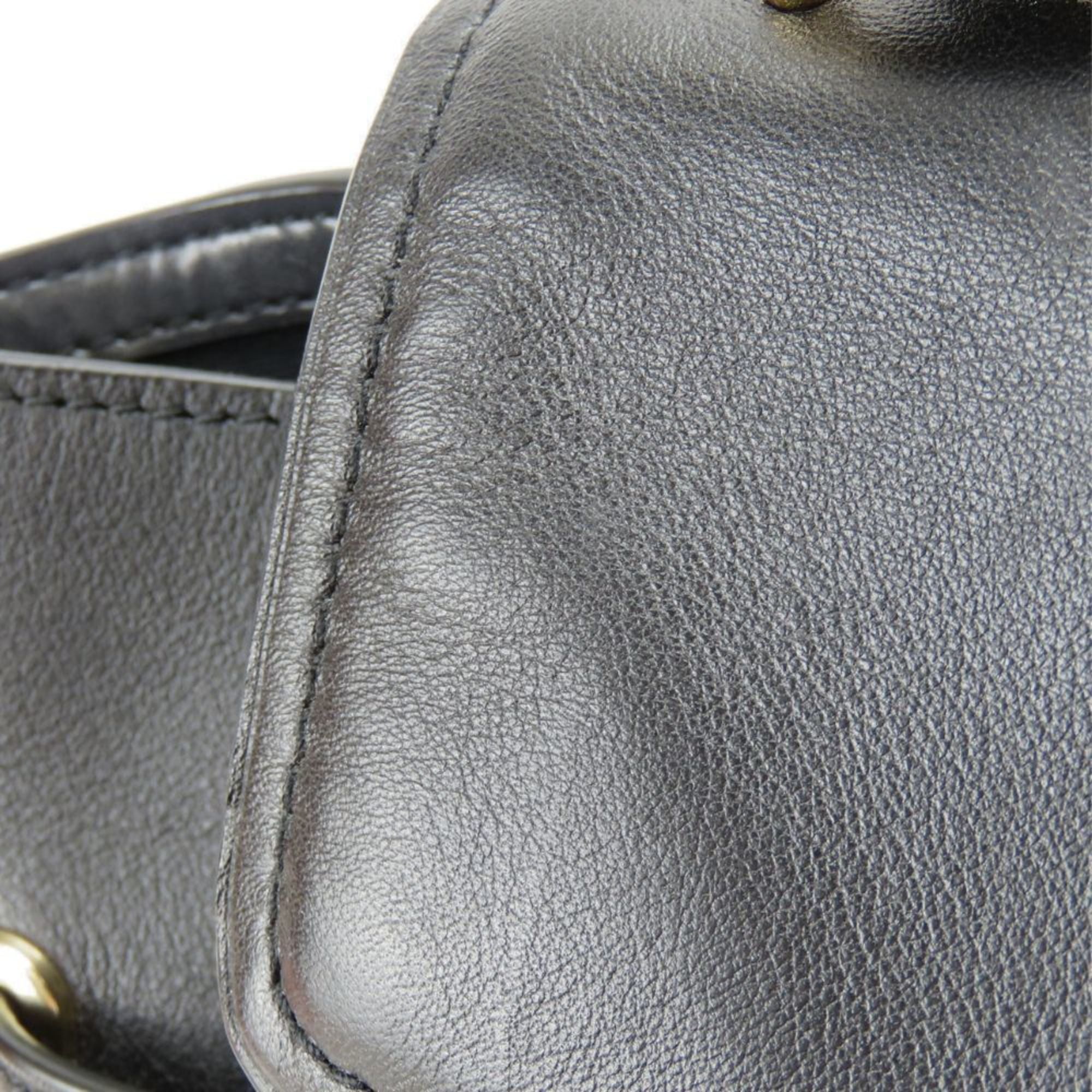 Coach Black Leather Handbag Shoulder Bag (Pre-Owned)