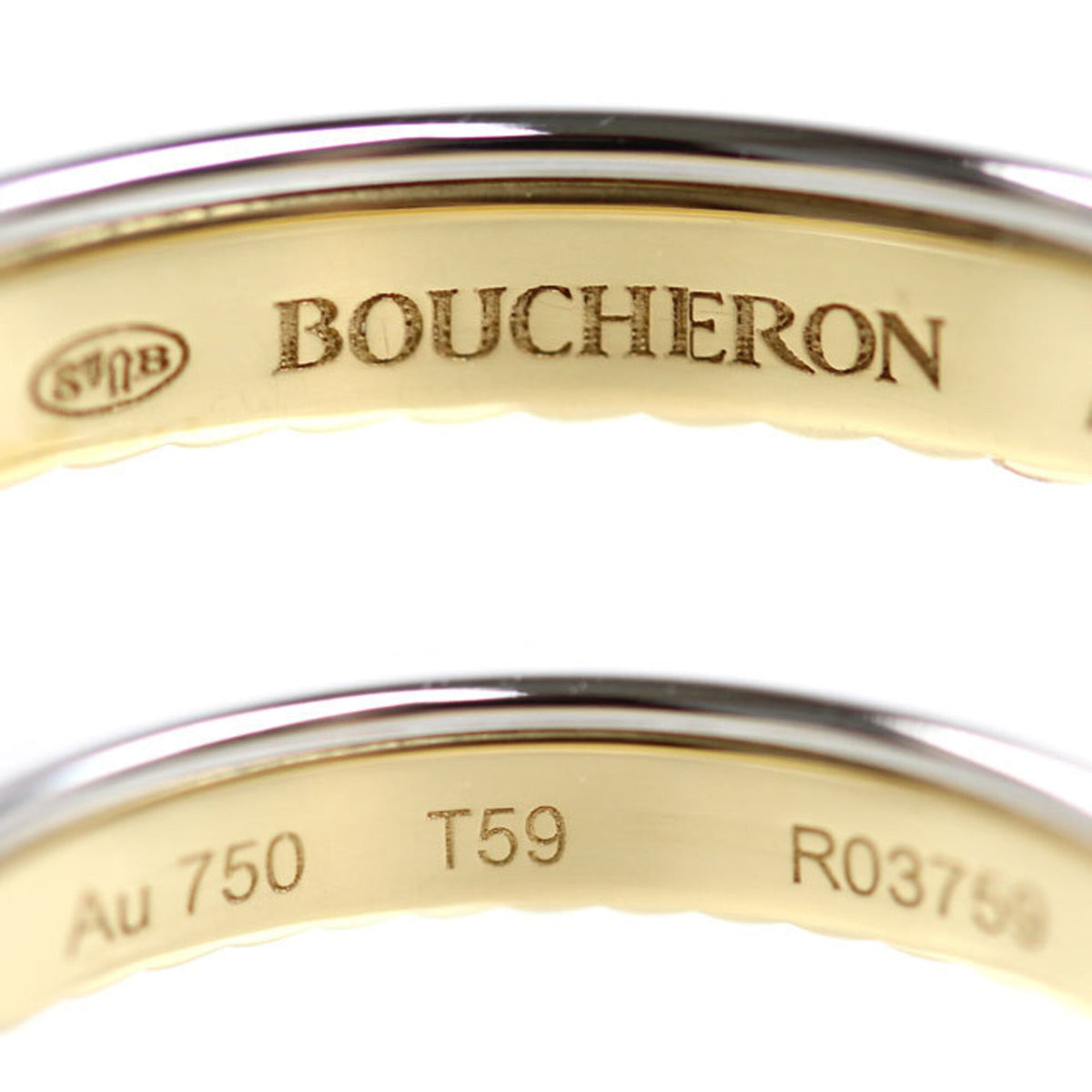 Boucheron Yellow Gold (18K) White Gold (18K) Band Ring (Pre-Owned)