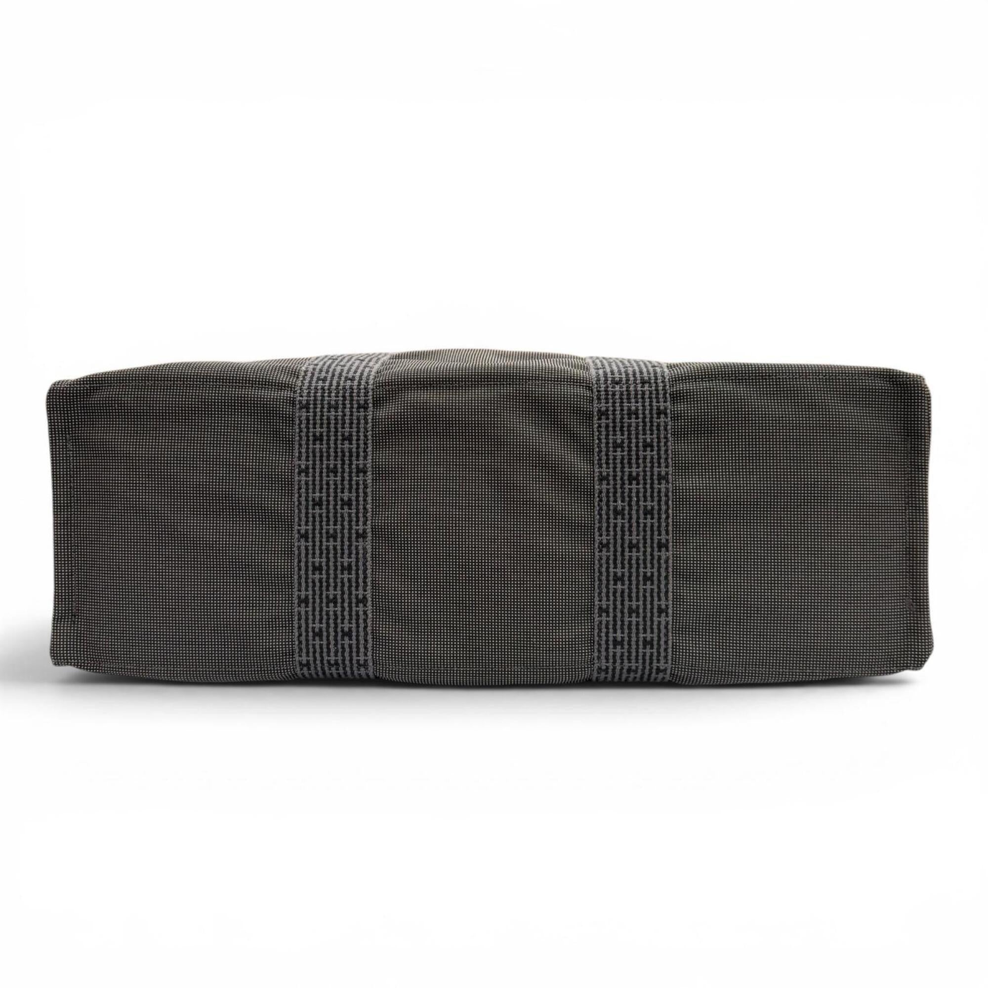 Hermes Gray Polyamide Polyester Handbag Tote Bag (Pre-Owned)