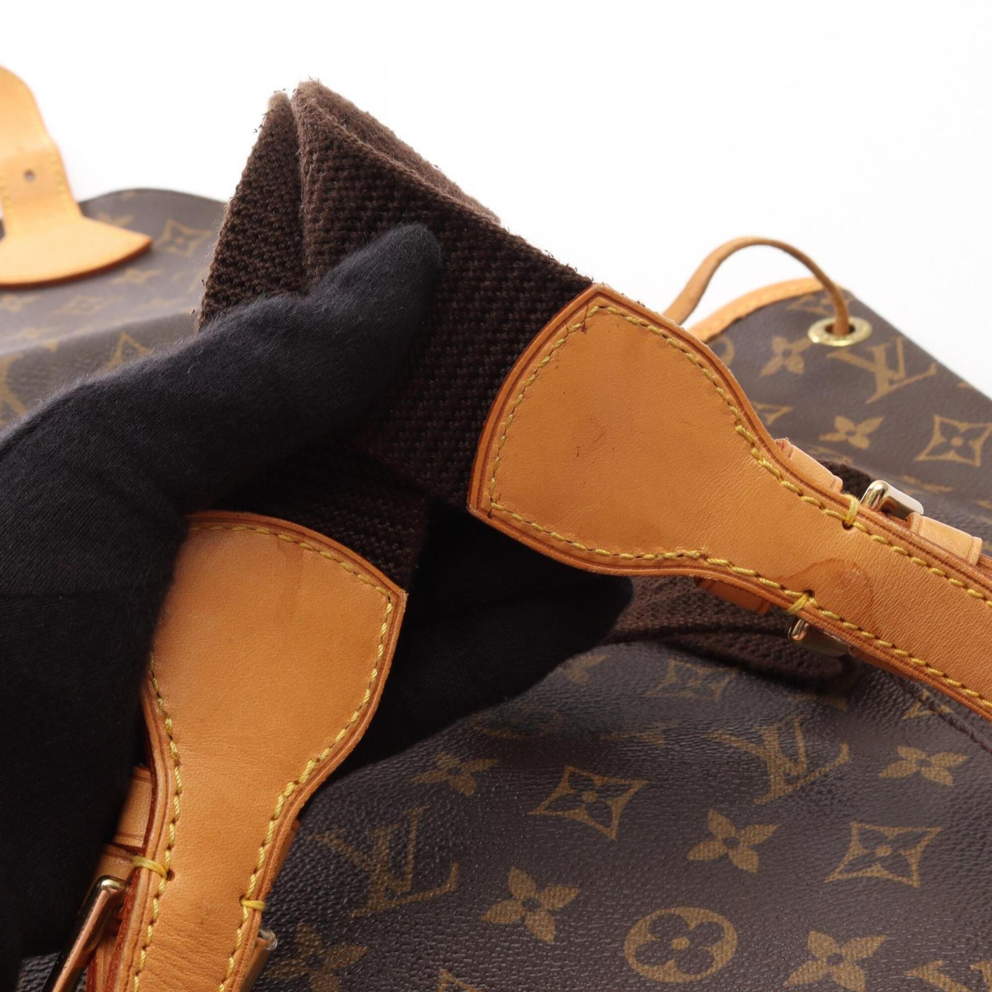 Louis Vuitton Brown Pvc Leather Backpack Handbag (Pre-Owned)