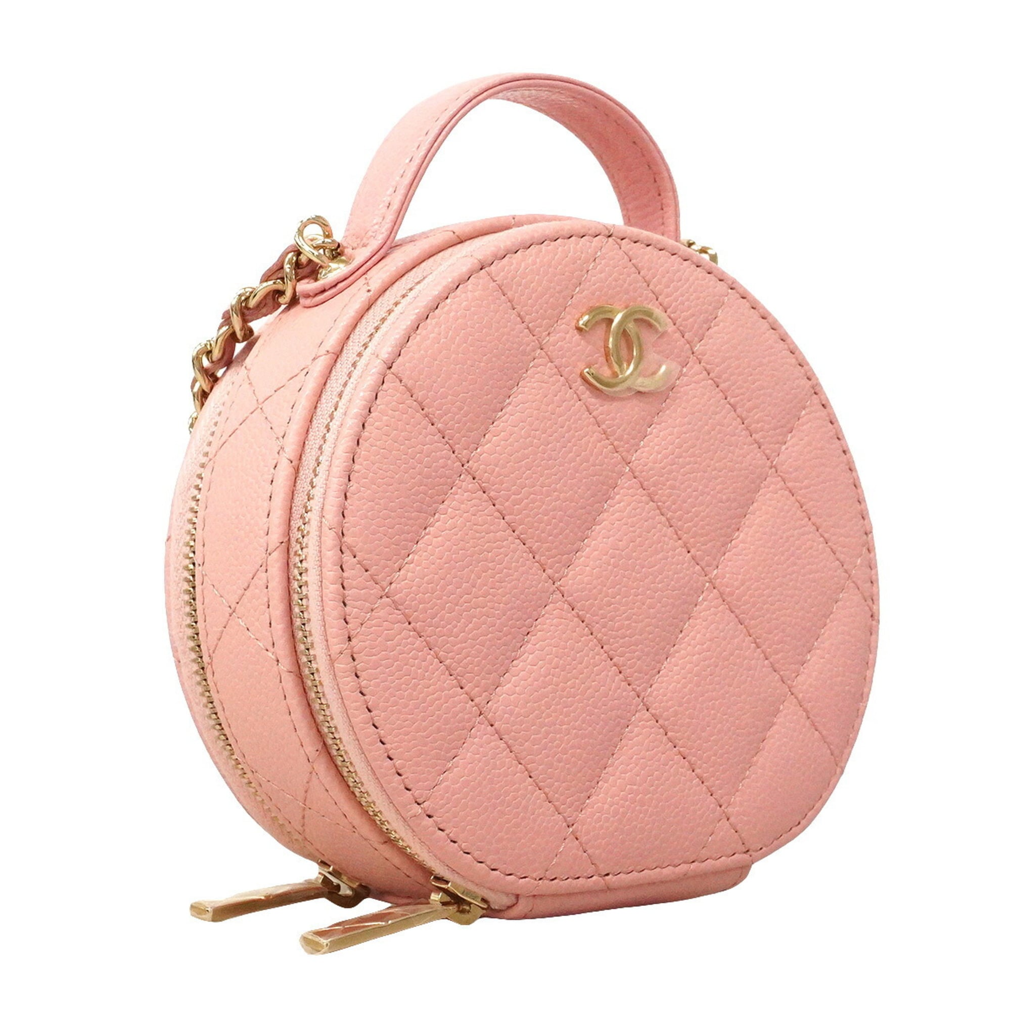 Chanel Pink Grained Calfskin Handbag (Pre-Owned)