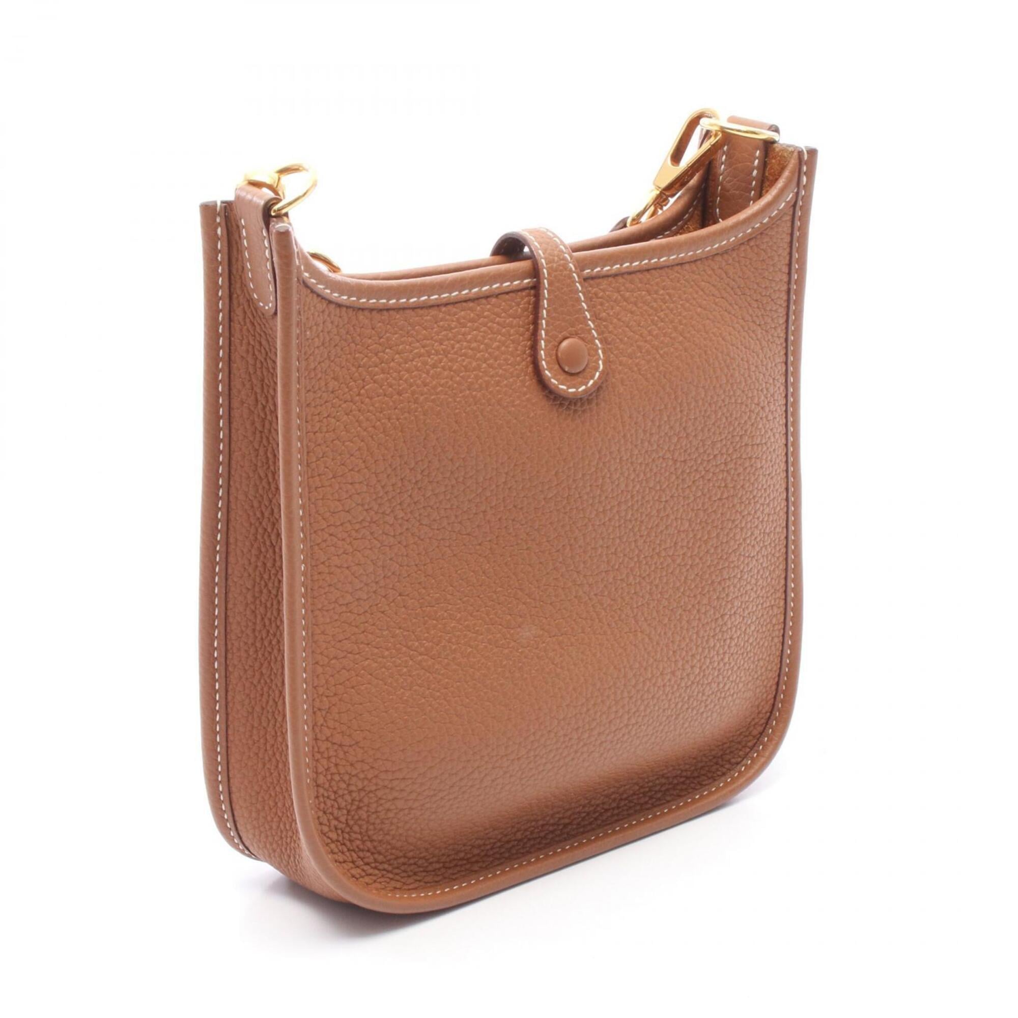 Hermes Brown Taurillon Clemence Leather Handbag Shoulder Bag (Pre-Owned)