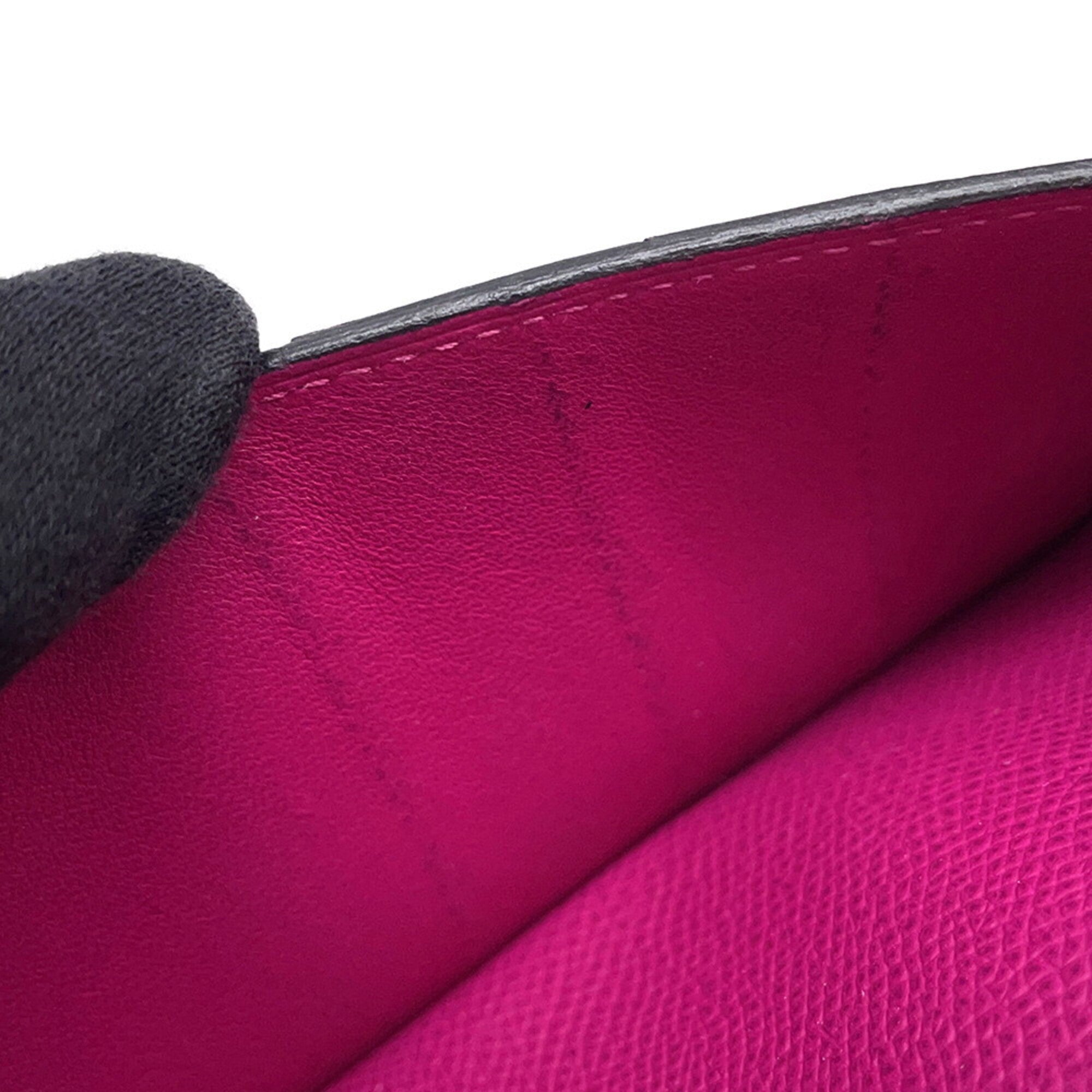 Hermes Rose Purple Epsom Leather Long Wallet (Bi-Fold) (Pre-Owned)