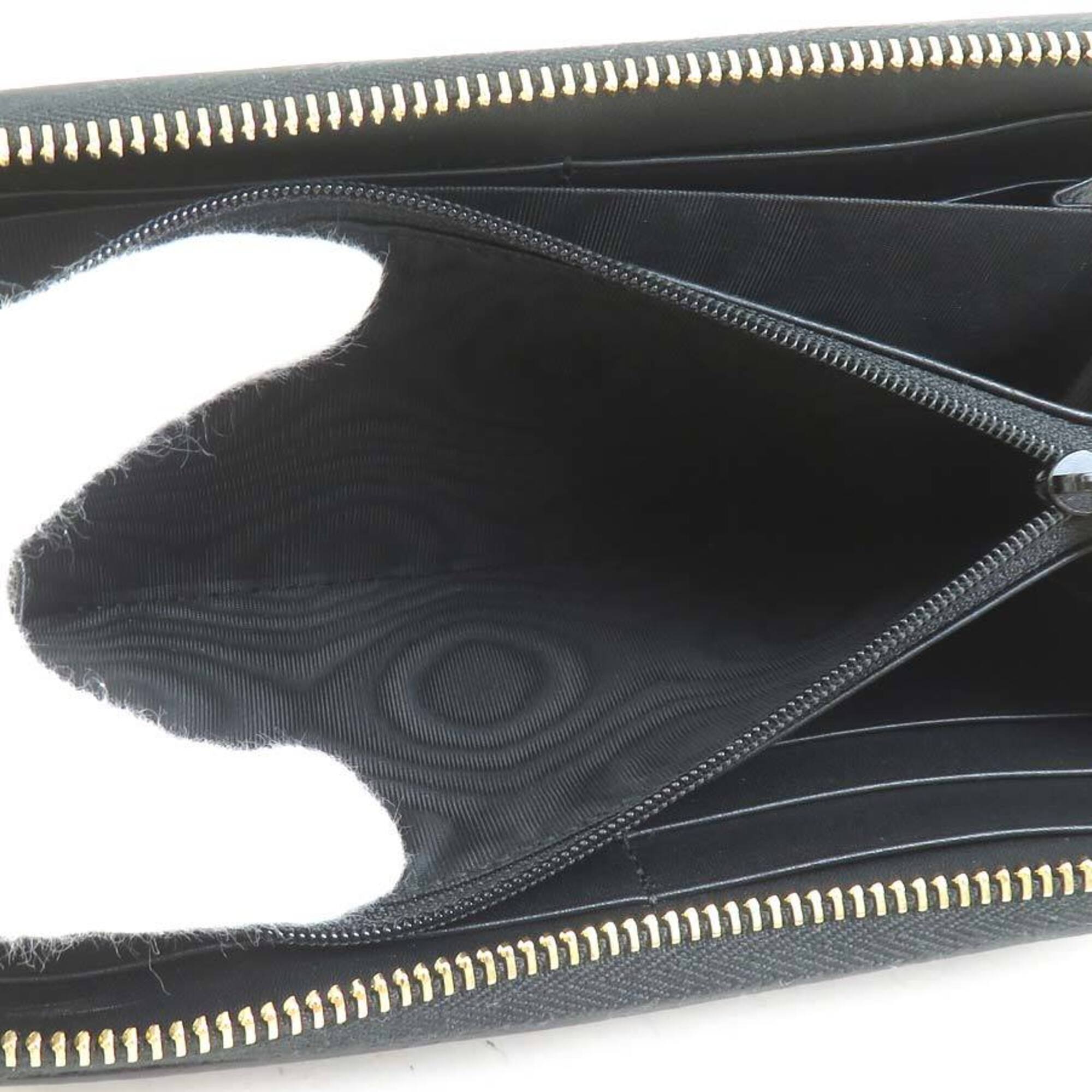 Gucci Black Leather Long Wallet (Bi-Fold) (Pre-Owned)