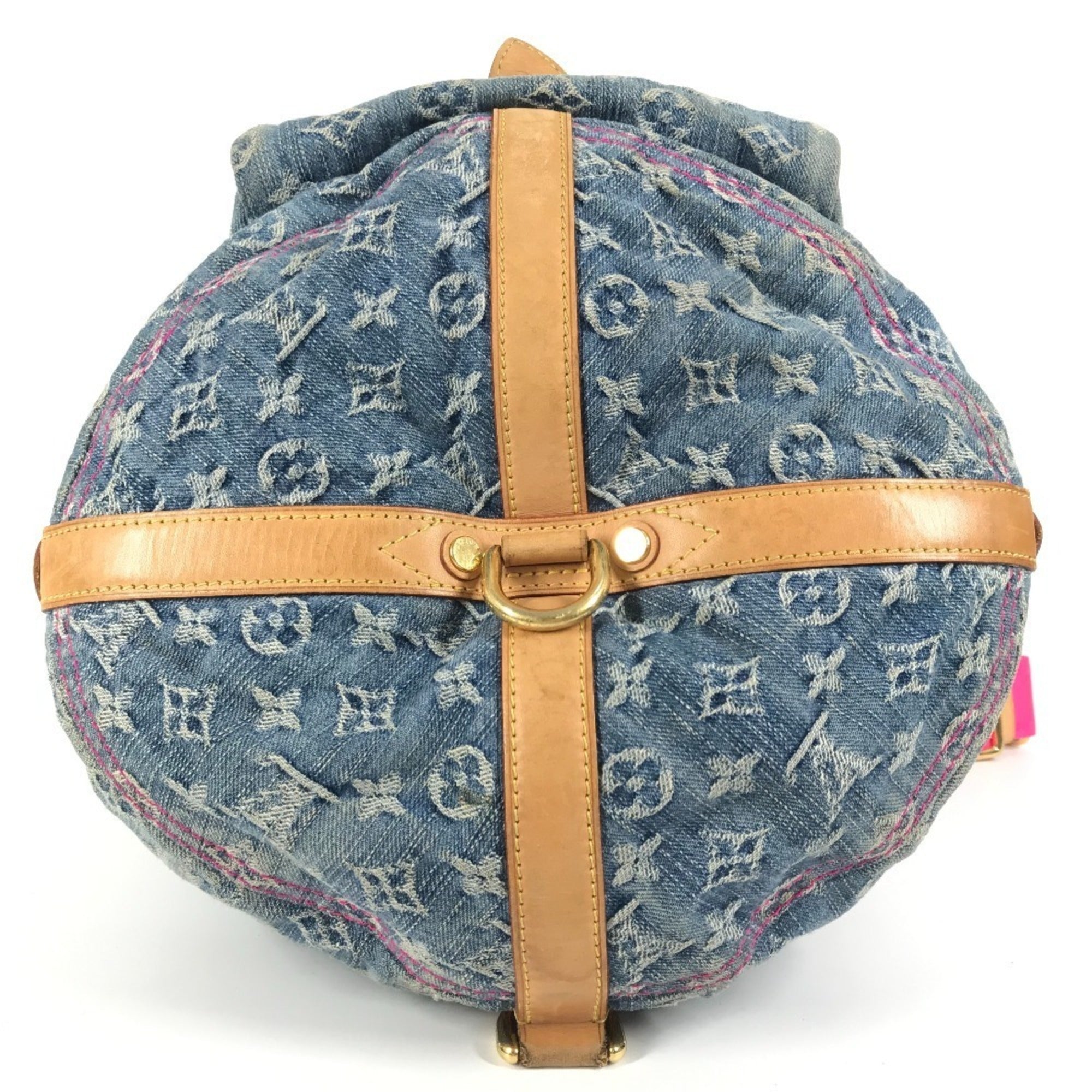 Louis Vuitton Monogram Denim Blue Pink Monogram Denim Shoulder Bag (Pre-Owned)