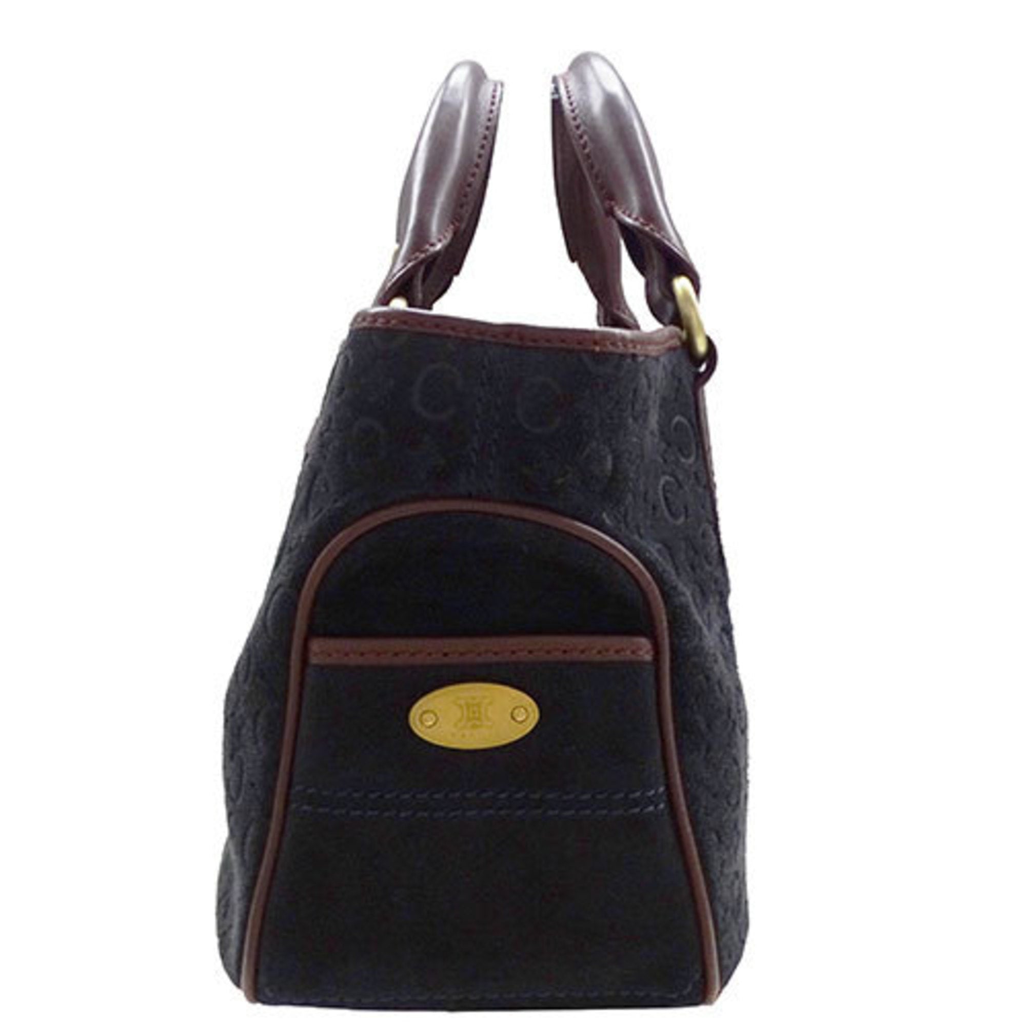 Celine Black Bordeaux Suede Leather Handbag Tote Bag (Pre-Owned)