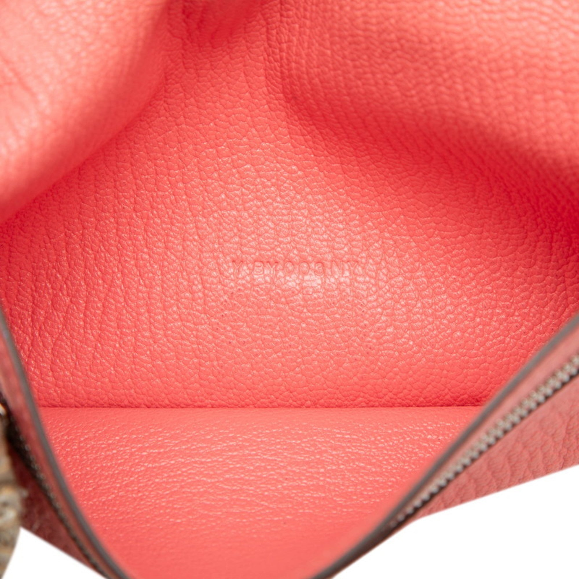Hermes Pink Chevre Leather Leather Long Wallet (Bi-Fold) (Pre-Owned)