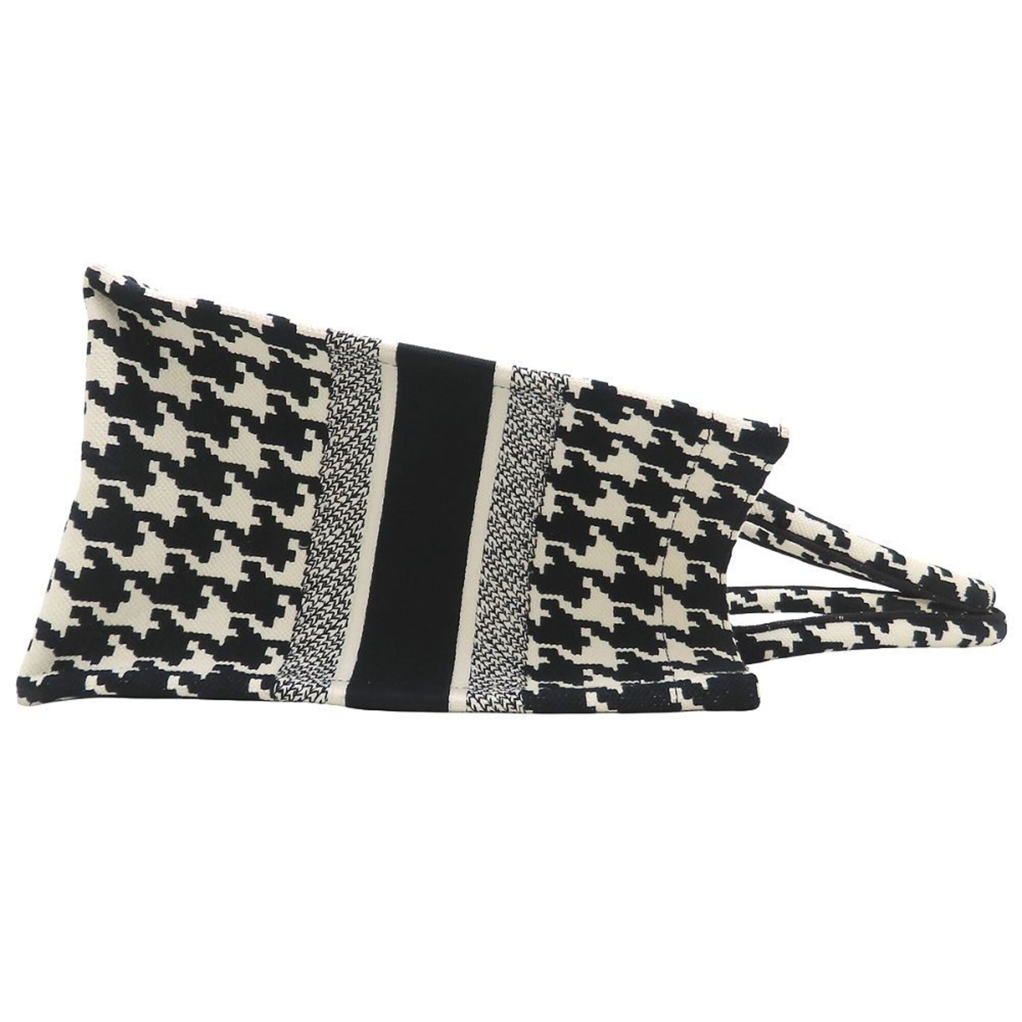 Christian Dior Black White Canvas Tote Bag (Pre-Owned)