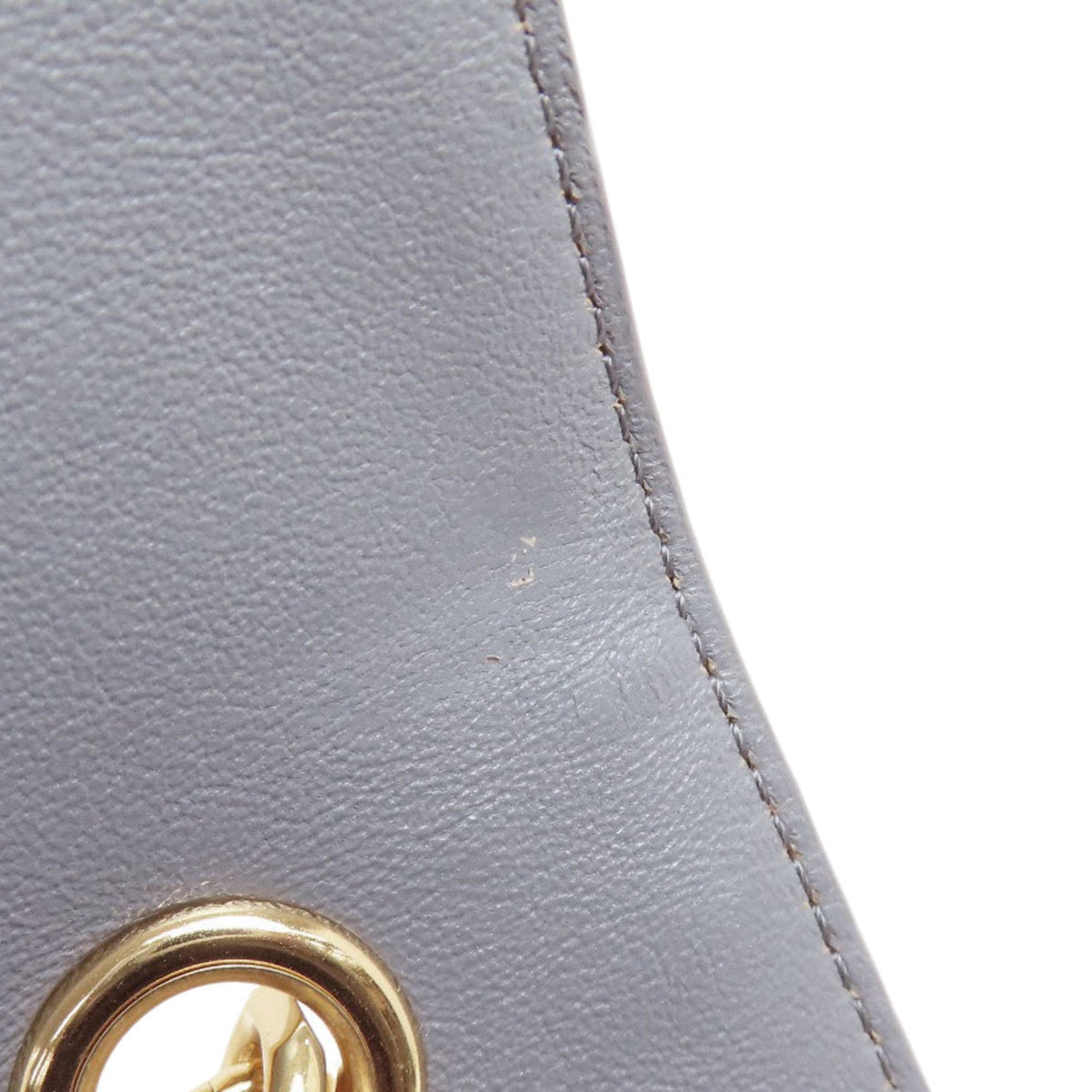 Celine Gray Leather Shoulder Bag (Pre-Owned)