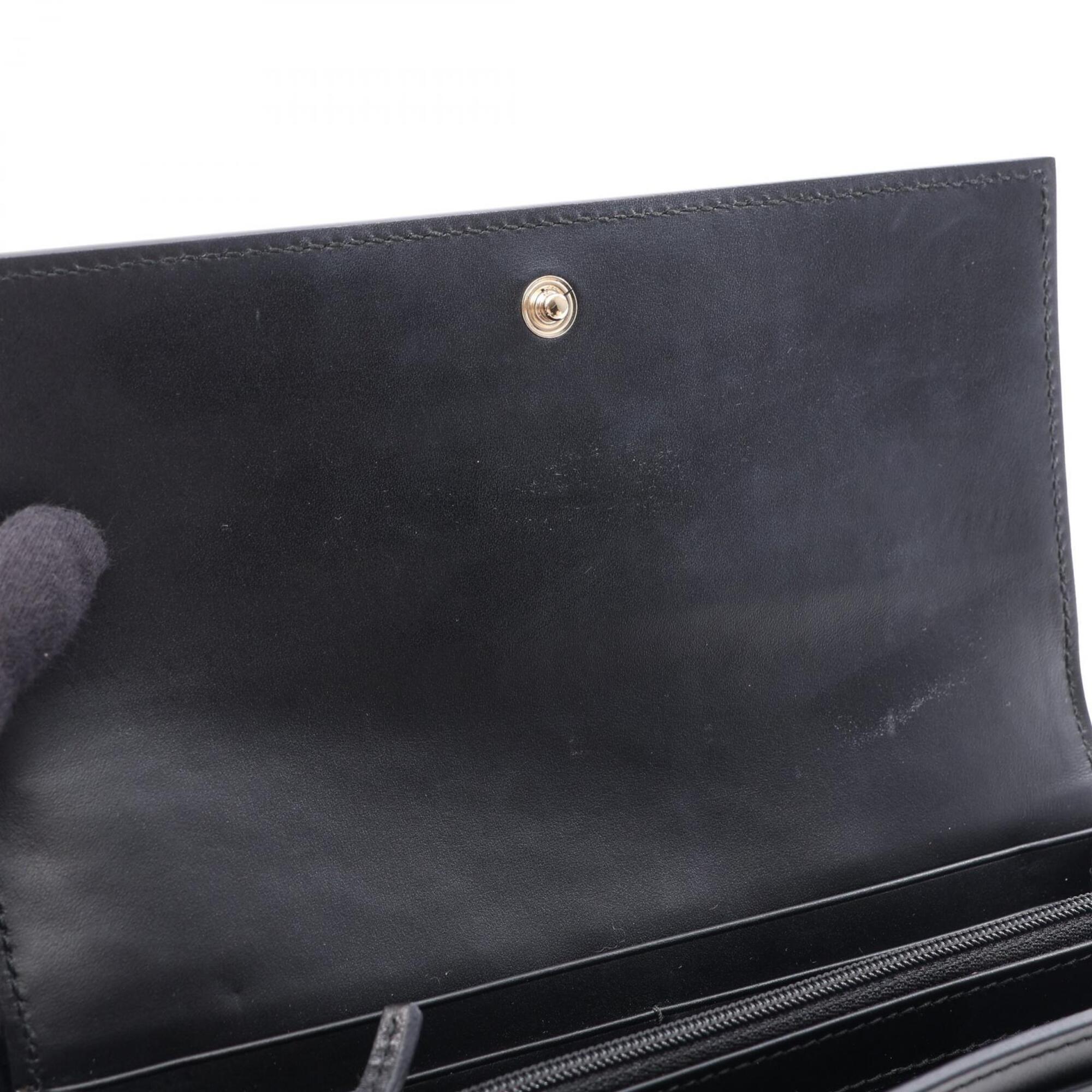 Gucci Guccissima Black Leather Long Wallet (Bi-Fold) (Pre-Owned)