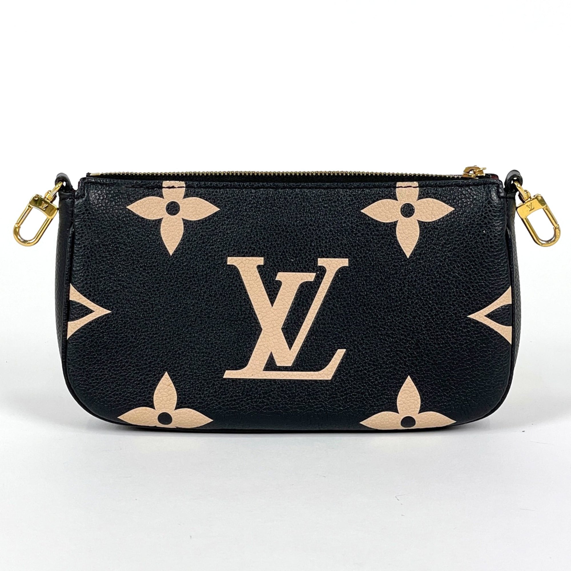 Louis Vuitton Monogram Empreinte Beige Black Monogram Empreinte Pochette Shoulder Bag (Pre-Owned)
