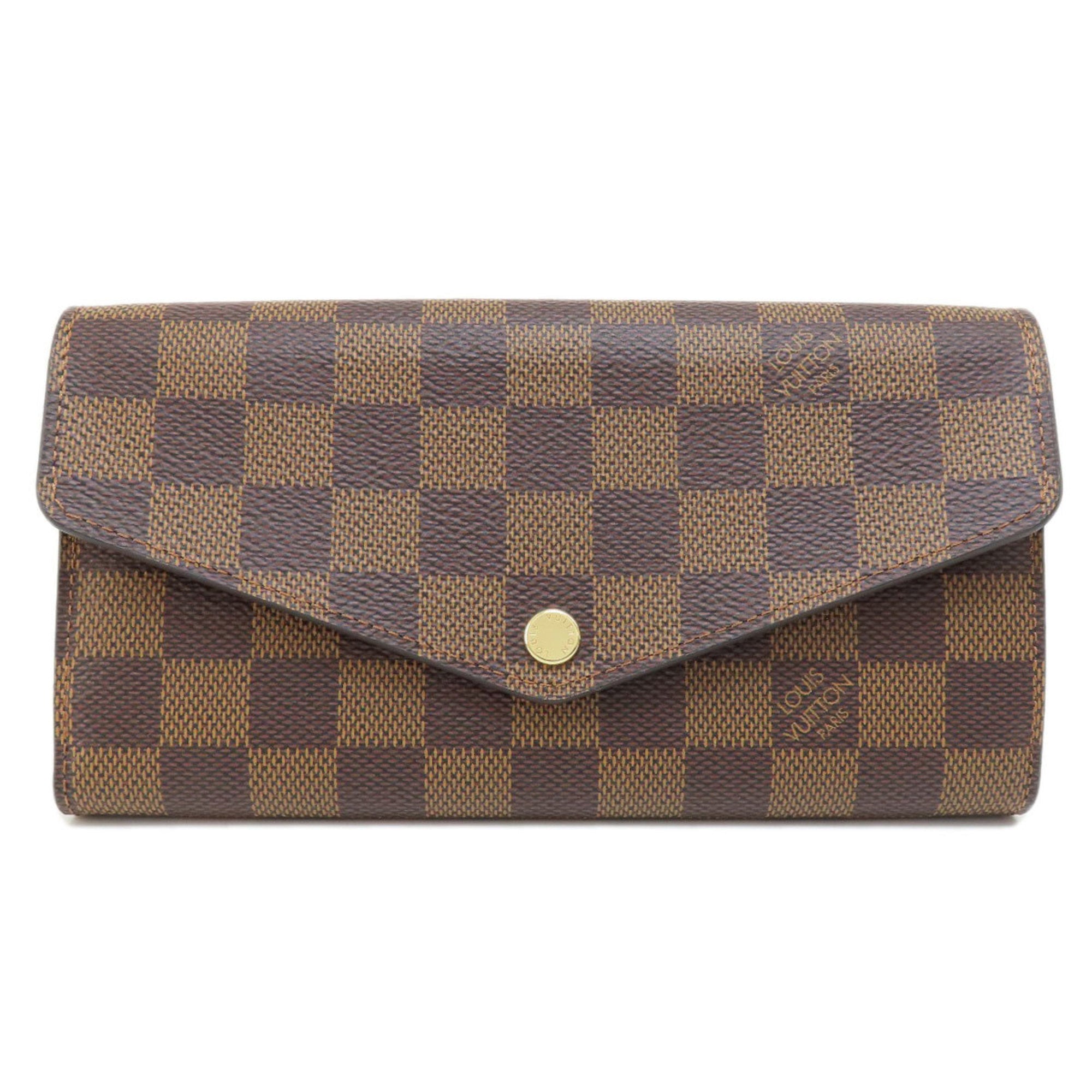 Louis Vuitton Damier Canvas Ebene Damier Canvas Long Wallet (Bi-Fold) (Pre-Owned)