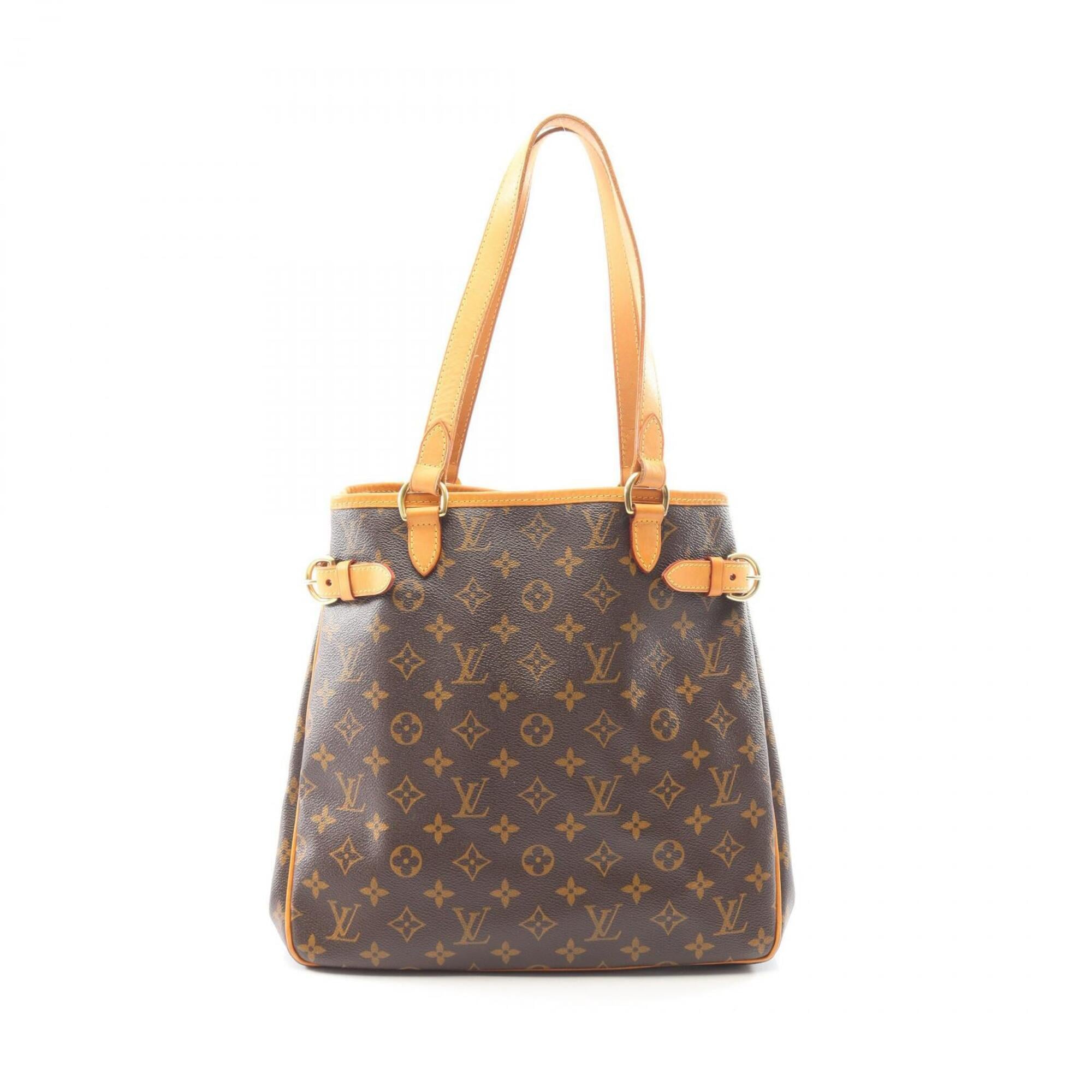 Louis Vuitton Brown Coated Canvas Leather Handbag Tote Bag (Pre-Owned)