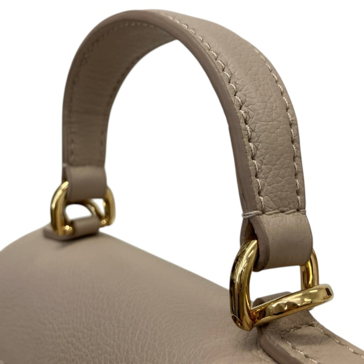 Louis Vuitton Grayish Leather Shoulder Bag (Pre-Owned)