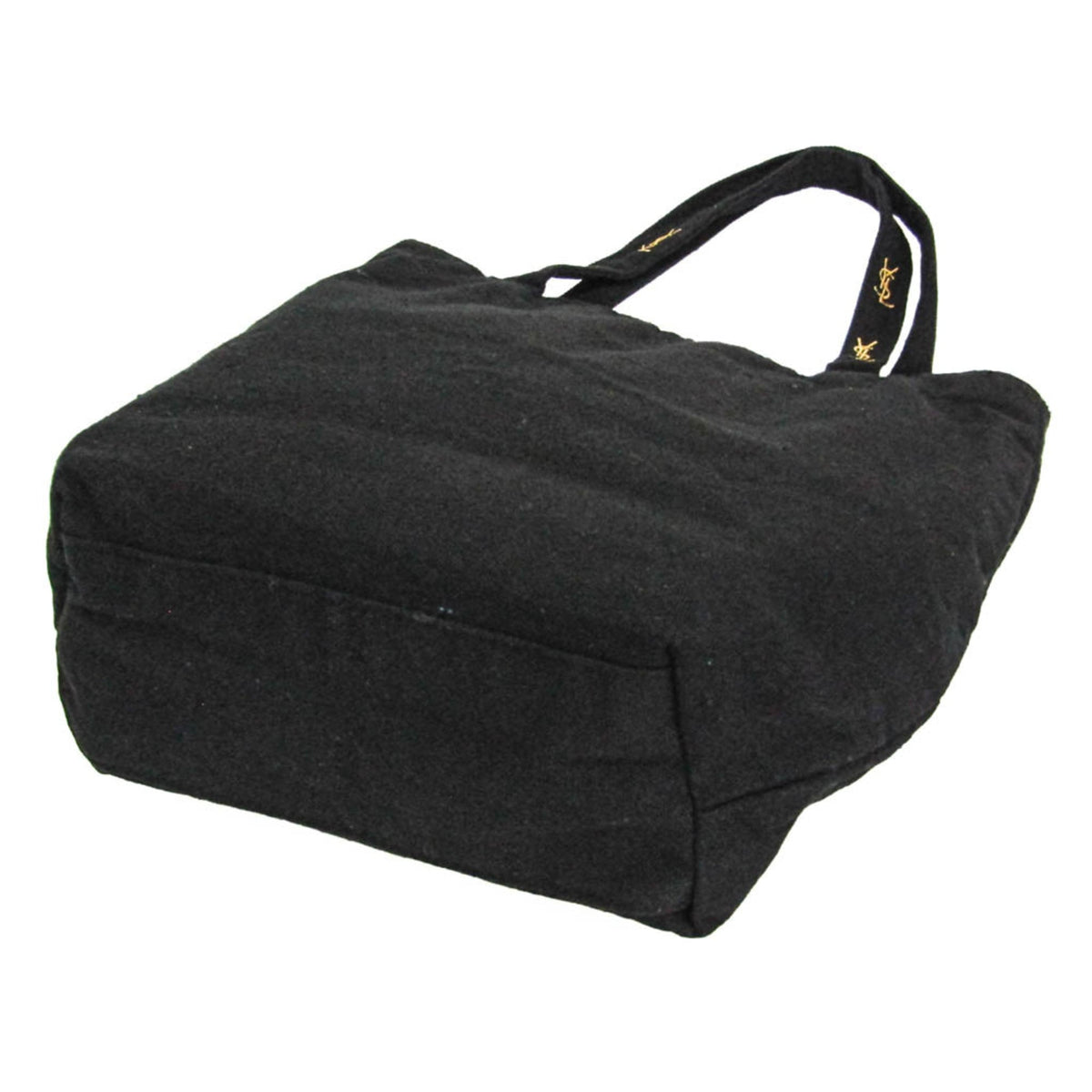 Yves Saint Laurent Black Canvas Handbag Tote Bag (Pre-Owned)