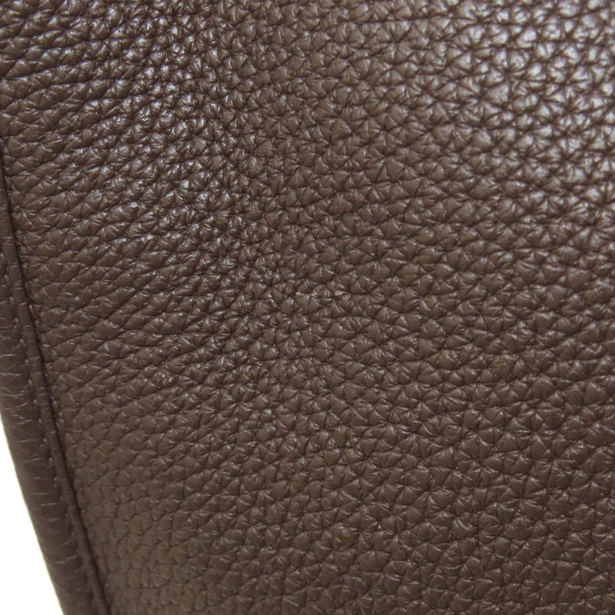 Hermes Dark Brown Taurillon Clemence Leather Shoulder Bag (Pre-Owned)