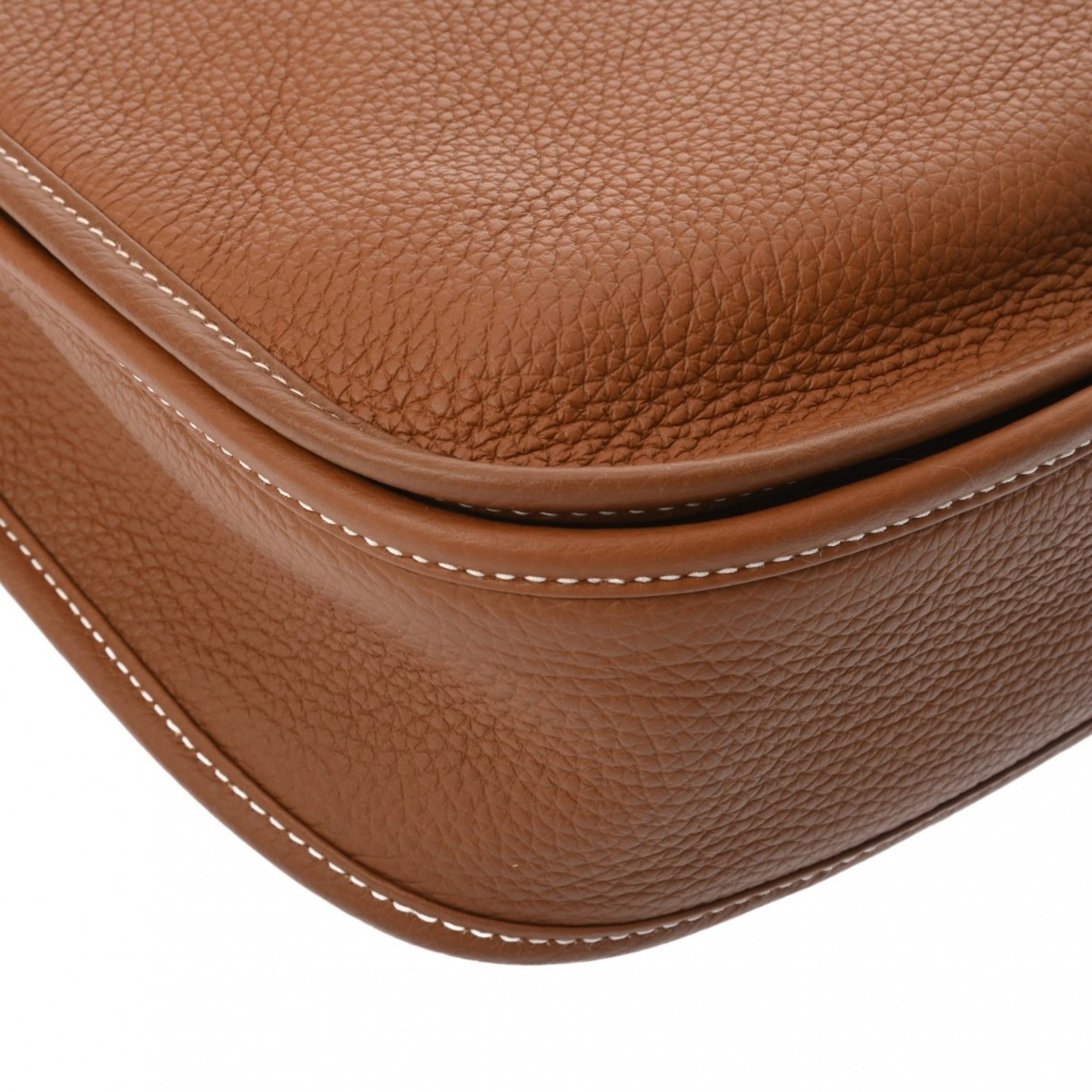 Hermes Gold Taurillon Clemence Leather Shoulder Bag (Pre-Owned)