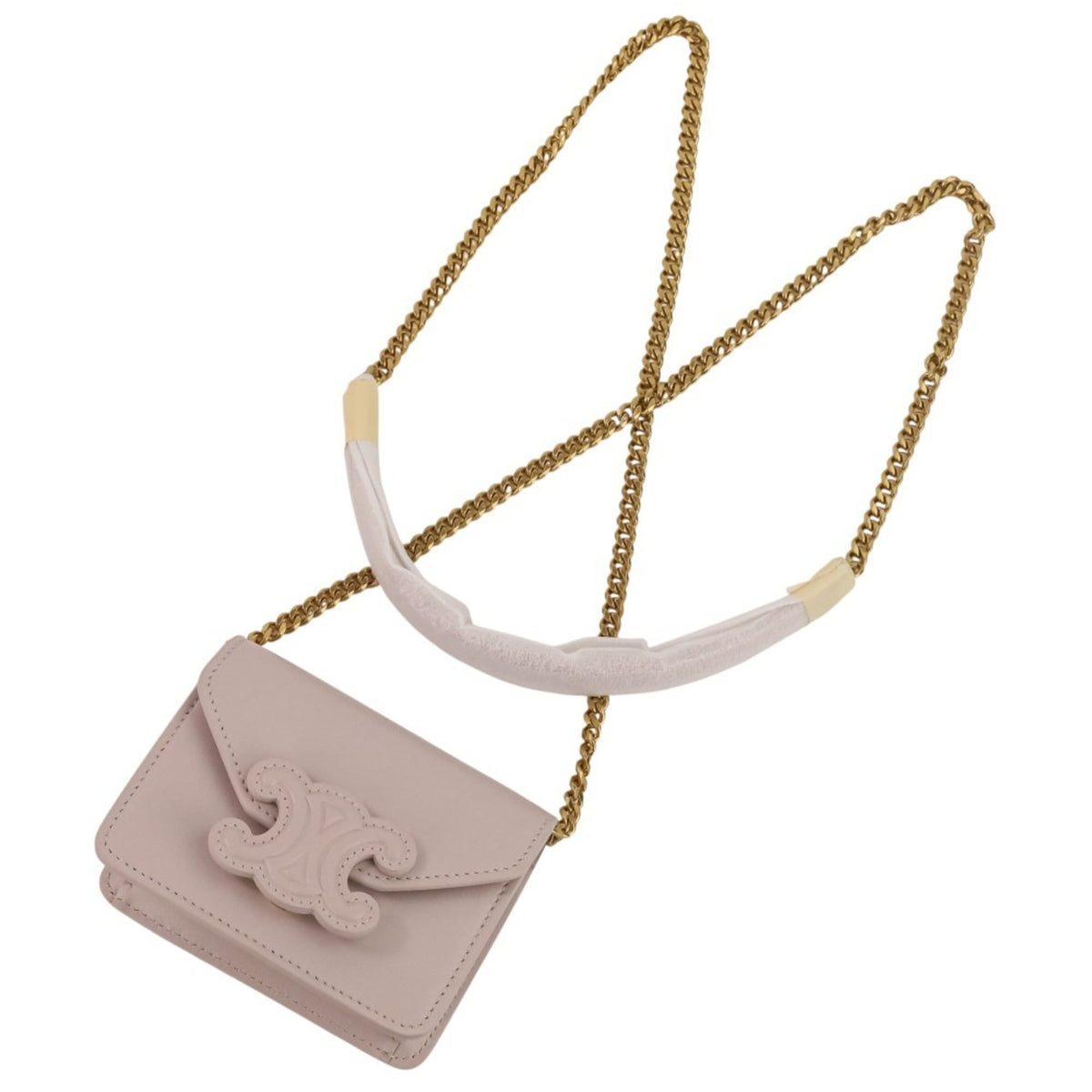 Celine Light Pink Leather Shoulder Bag (Pre-Owned)