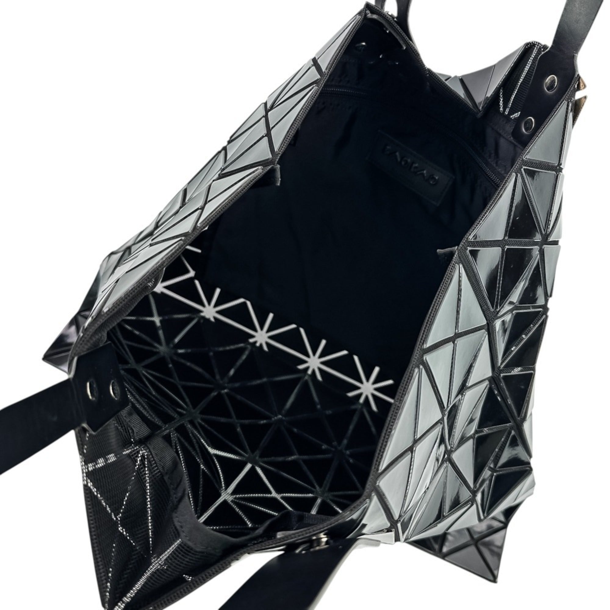 Bao Bao Issey Miyake Black Polyester Nylon Vinyl Tote Bag (Pre-Owned)