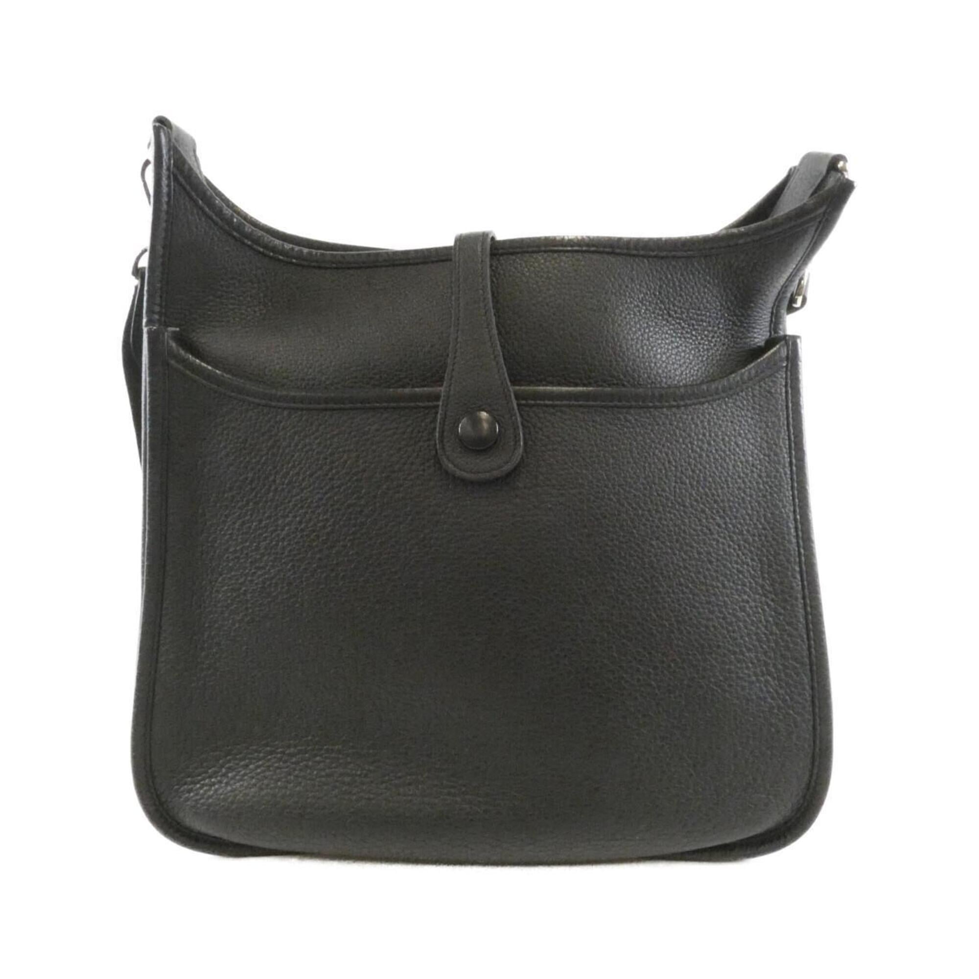 Hermes Black Taurillon Clemence Leather Shoulder Bag (Pre-Owned)