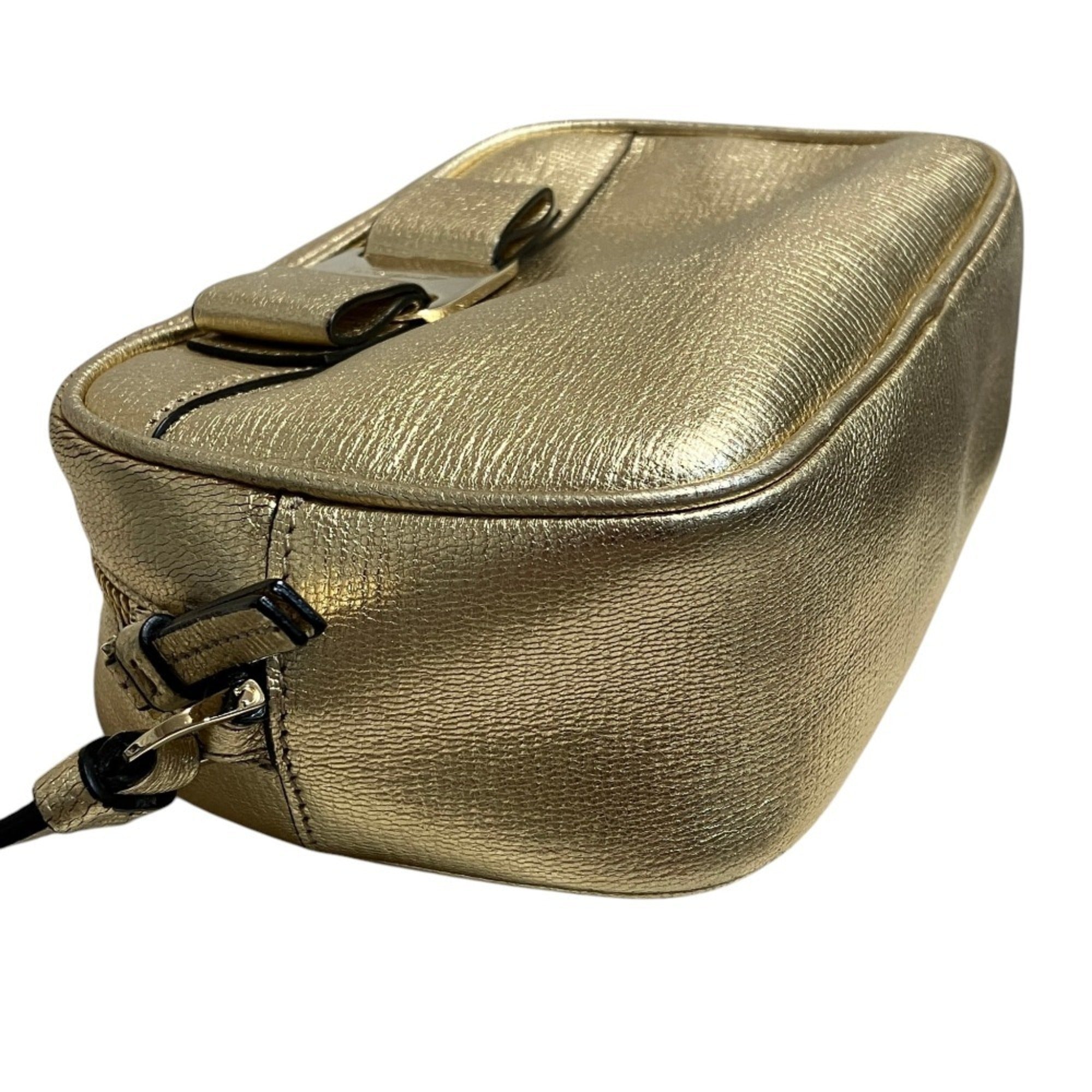 Salvatore Ferragamo Gold Shoulder Bag (Pre-Owned)