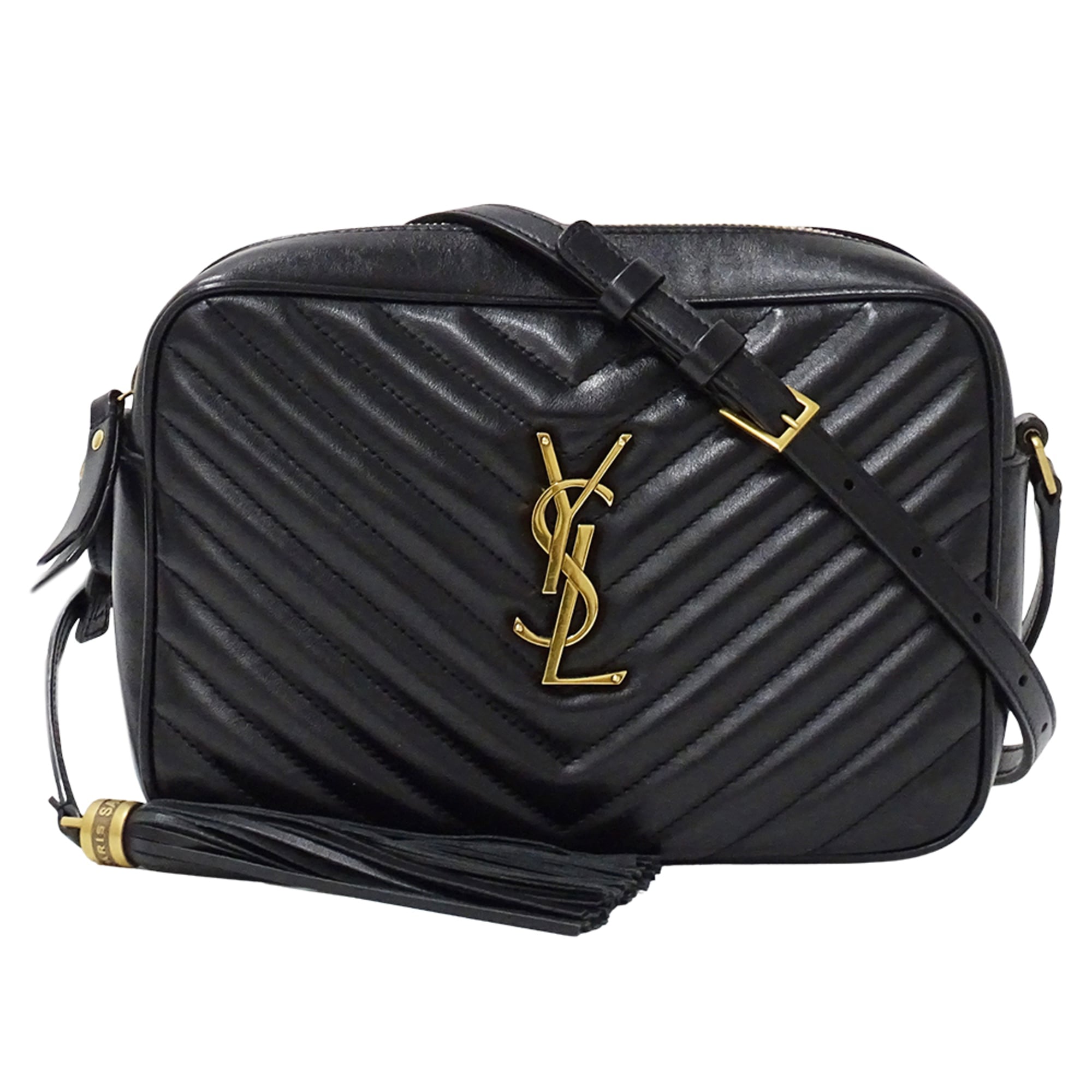 Saint Laurent Black Leather Handbag Shoulder Bag (Pre-Owned)