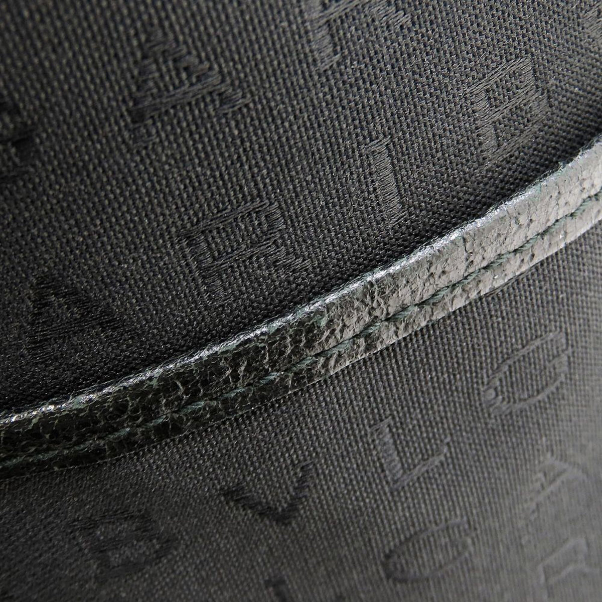 Bvlgari Black Canvas Leather Handbag Tote Bag (Pre-Owned)