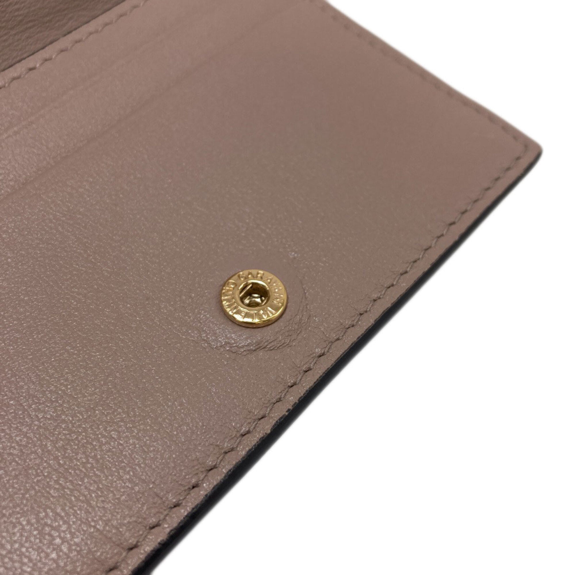Valentino Beige Leather Wallet (Bi-Fold) (Pre-Owned)