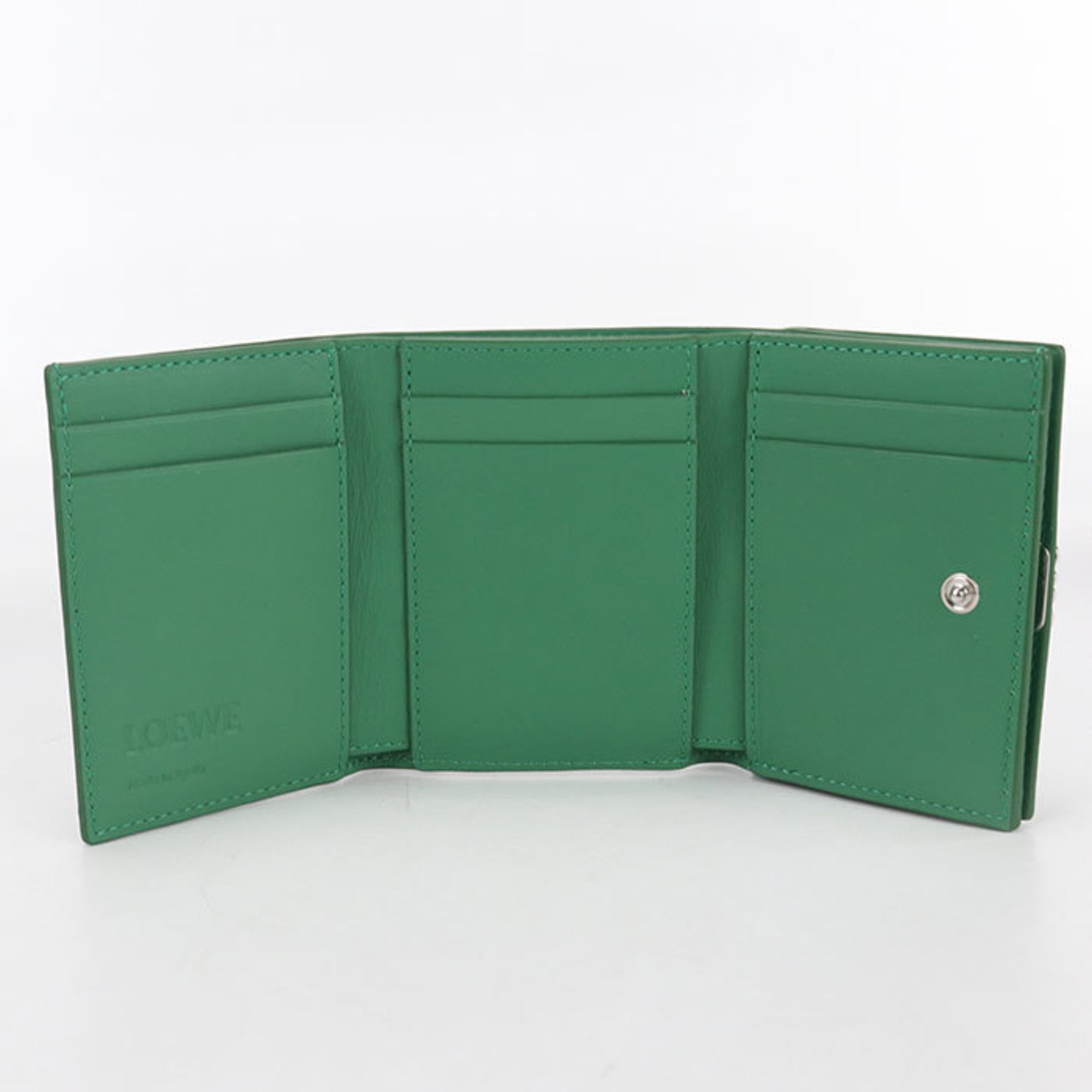Loewe Green Leather Wallet (Tri-Fold) (Pre-Owned)