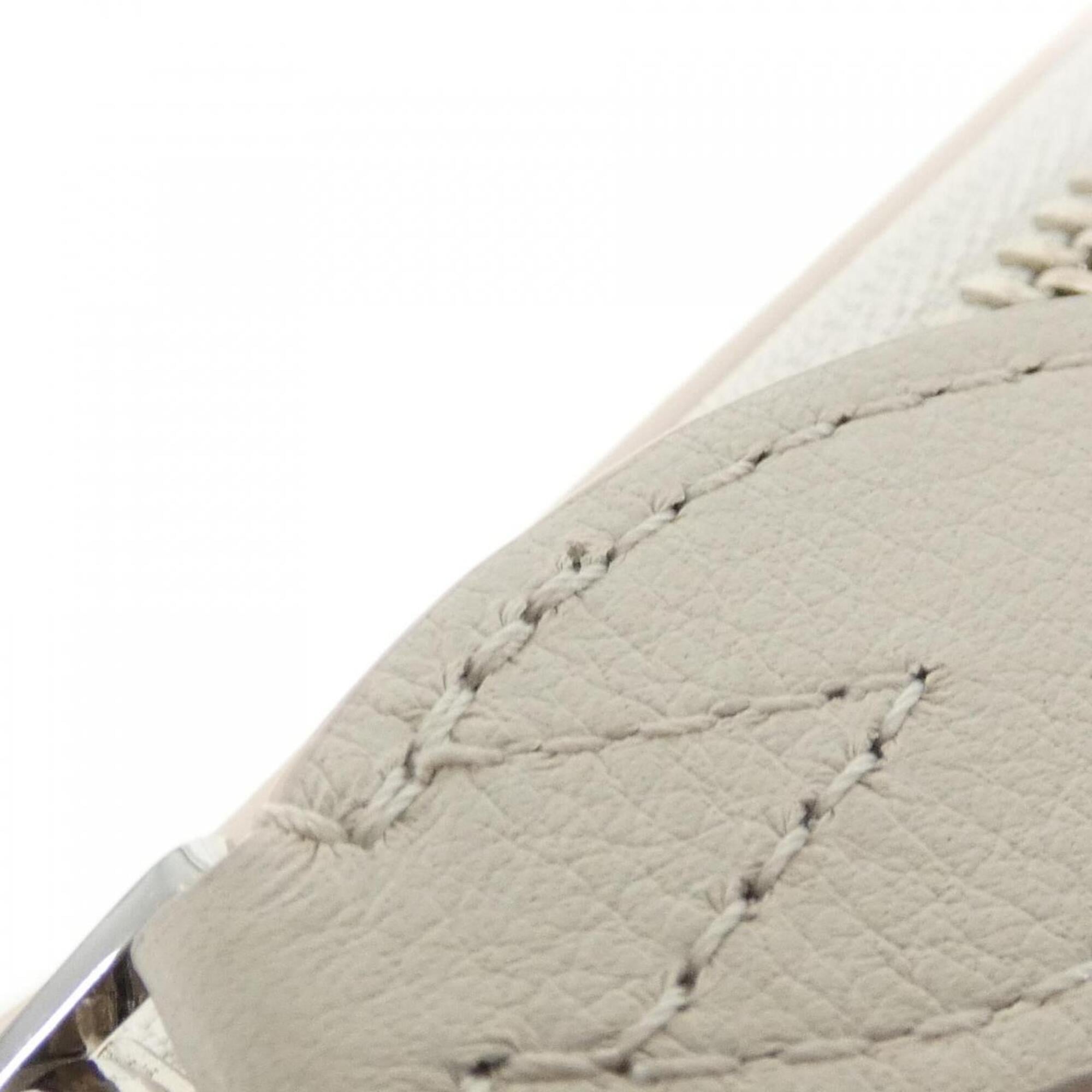 Louis Vuitton Beige Leather Long Wallet (Bi-Fold) (Pre-Owned)